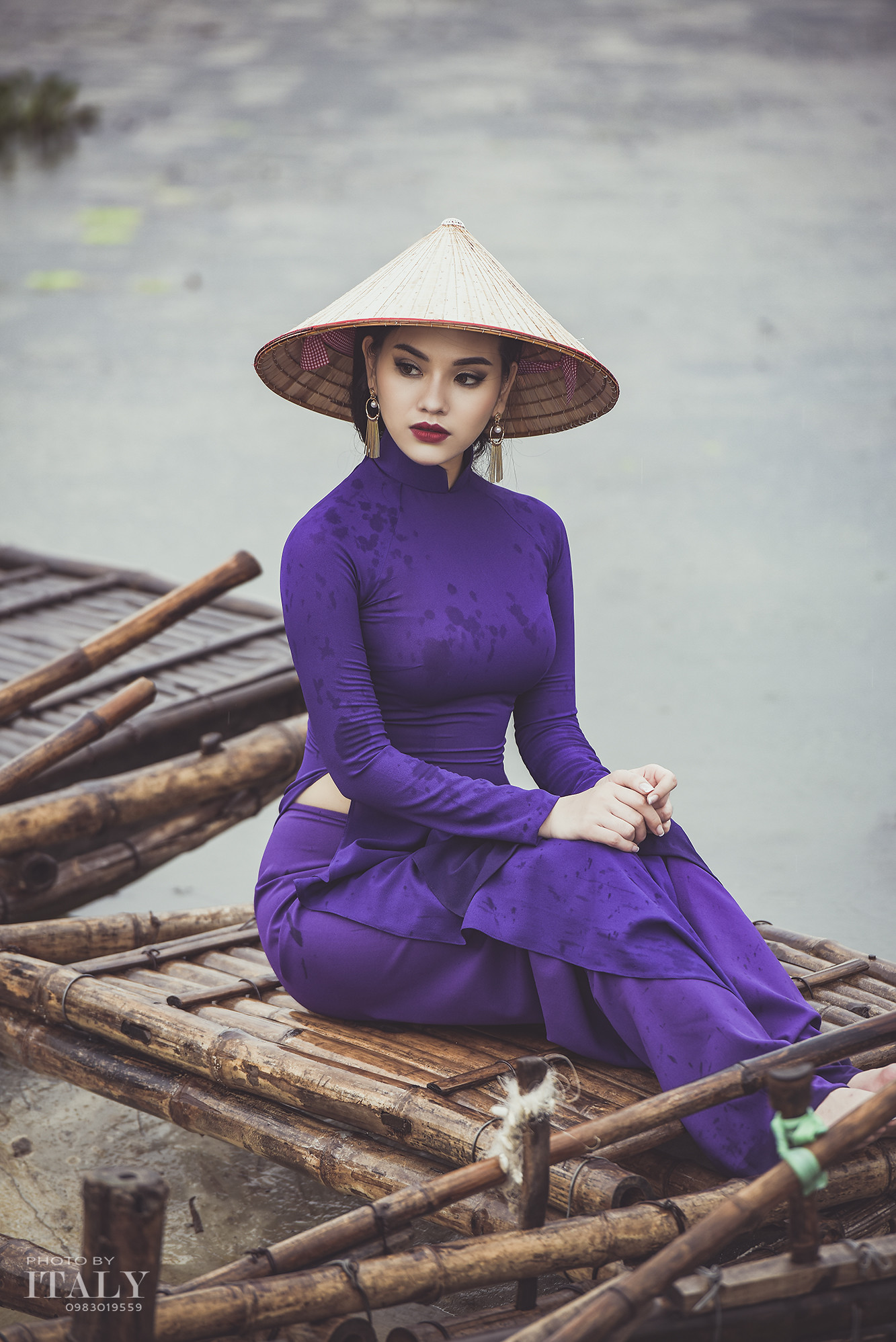 Áo dài tím nét đẹp áo dài trang nhã [E11DOR]