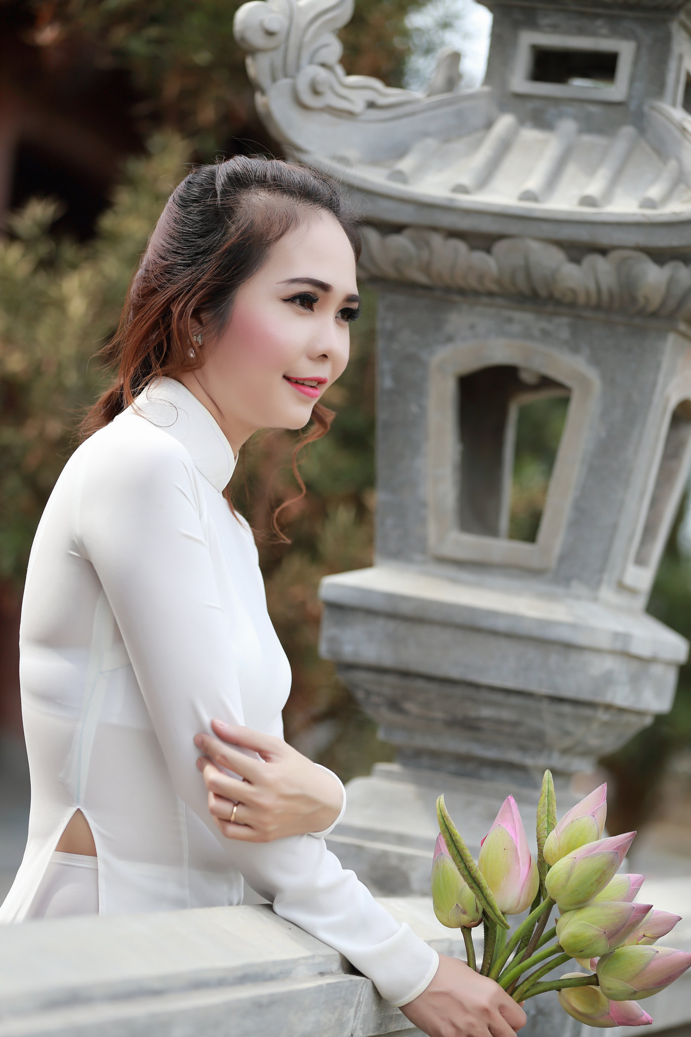 Áo dài trắng bộ ảnh mong manh [CSUSAD]