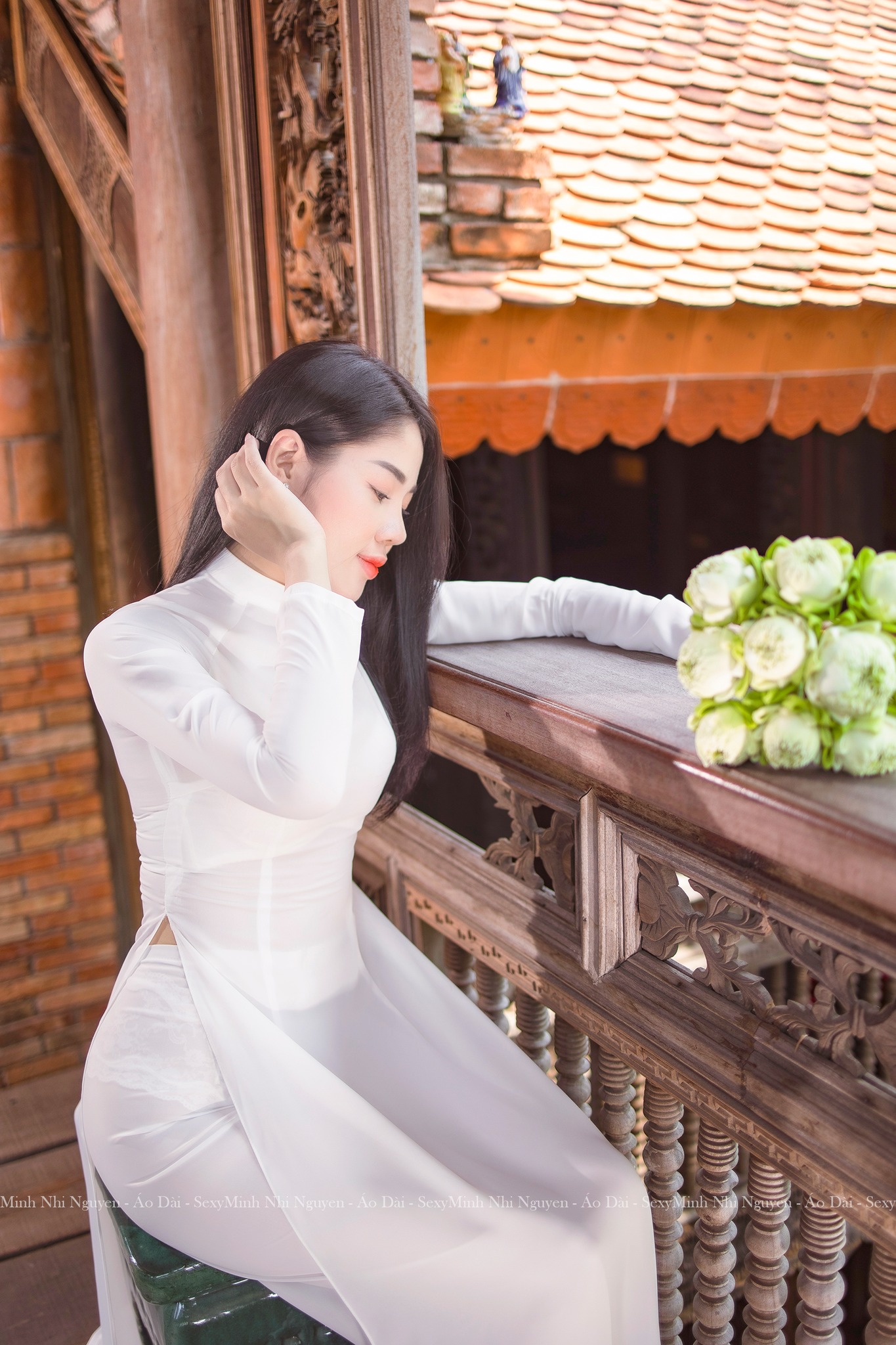 Áo dài trắng áo dài trắng nổi bật [G8XYYI]