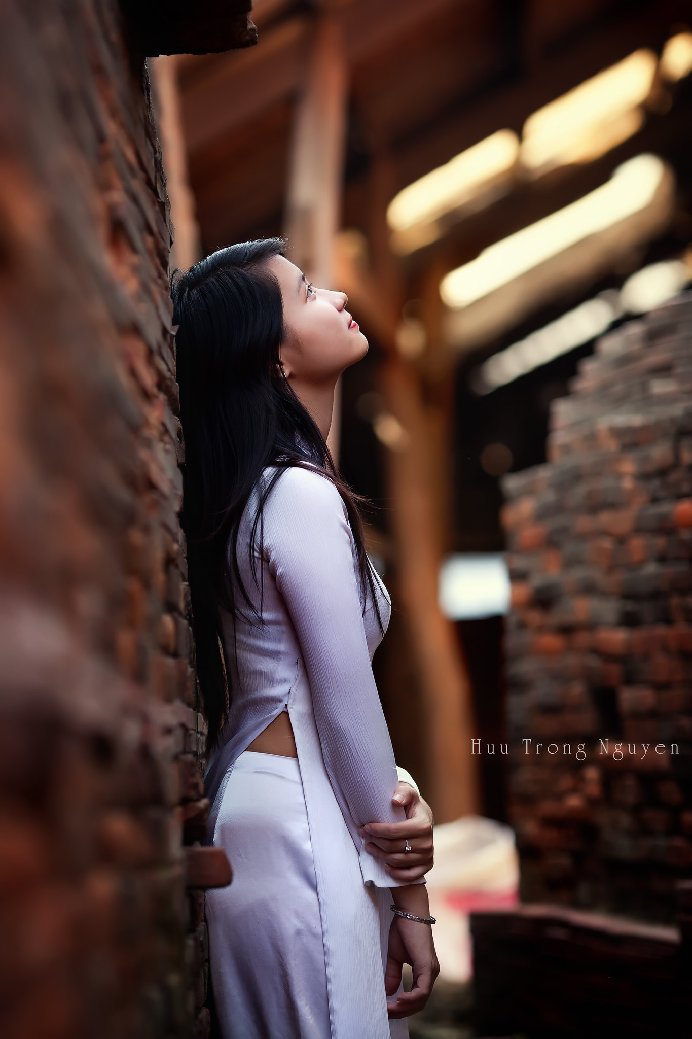 Áo dài trắng áo dài trắng trang nhã [MGO7DT]