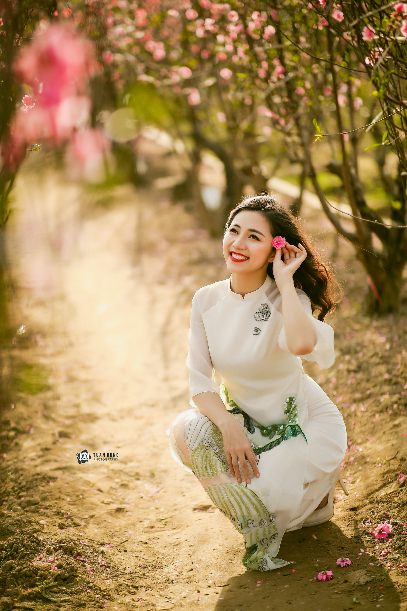 Áo dài trắng hoài cổ [ZWB7SS]