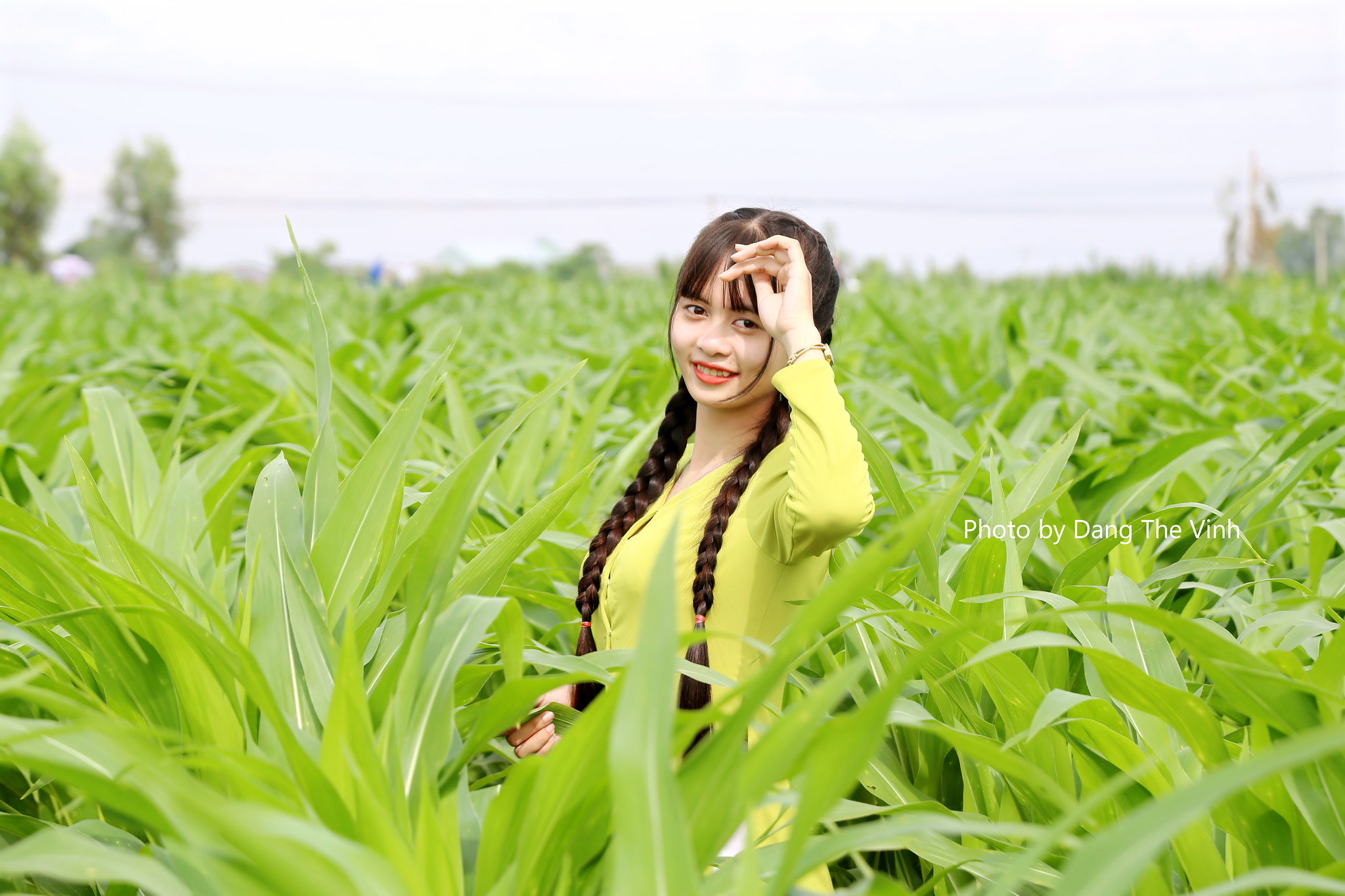Áo dài xanh hiện đại áo dài xanh [SDTLMZ]