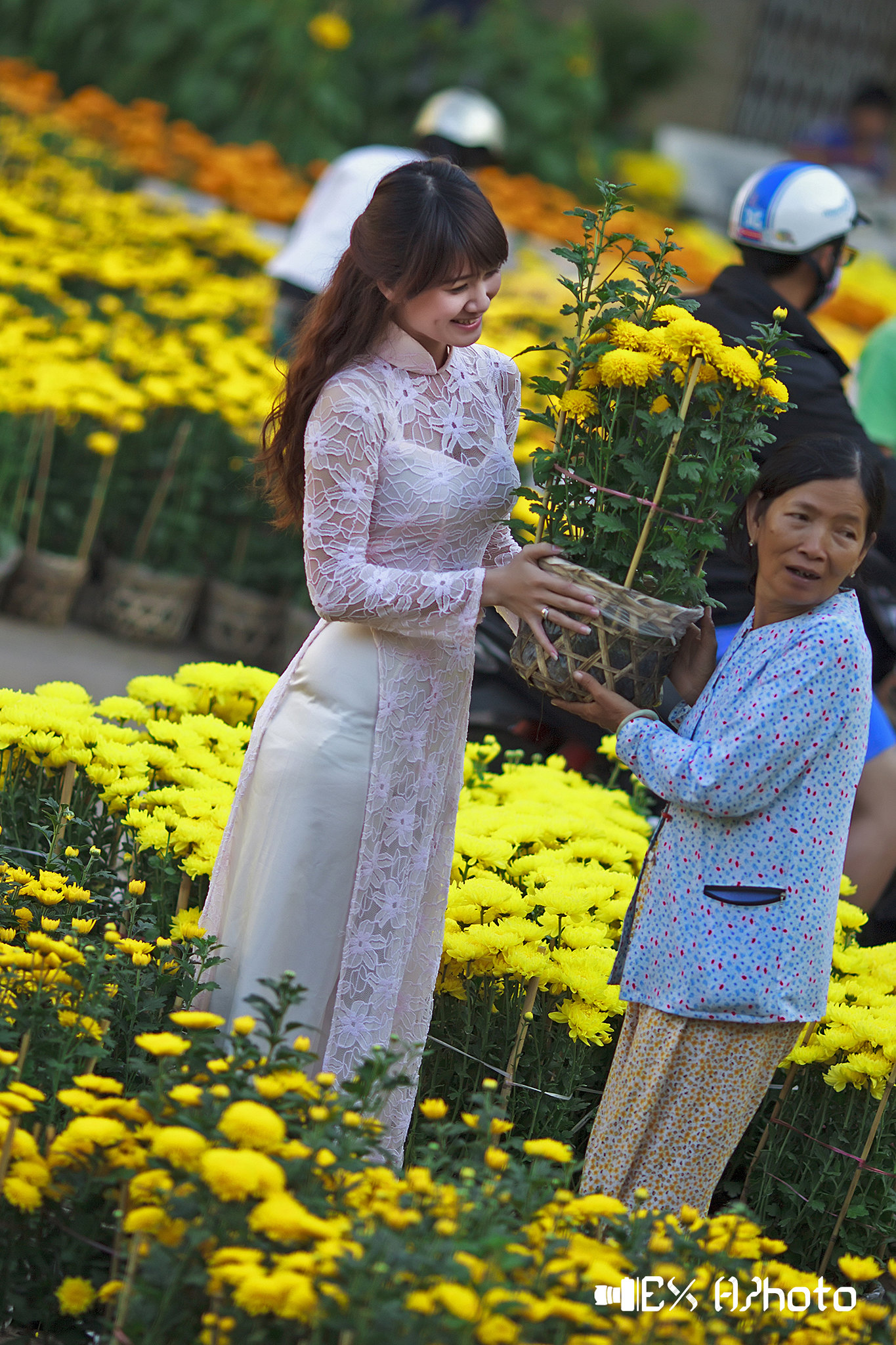 Áo dài trắng hút hồn đón tết [7PWOHY]