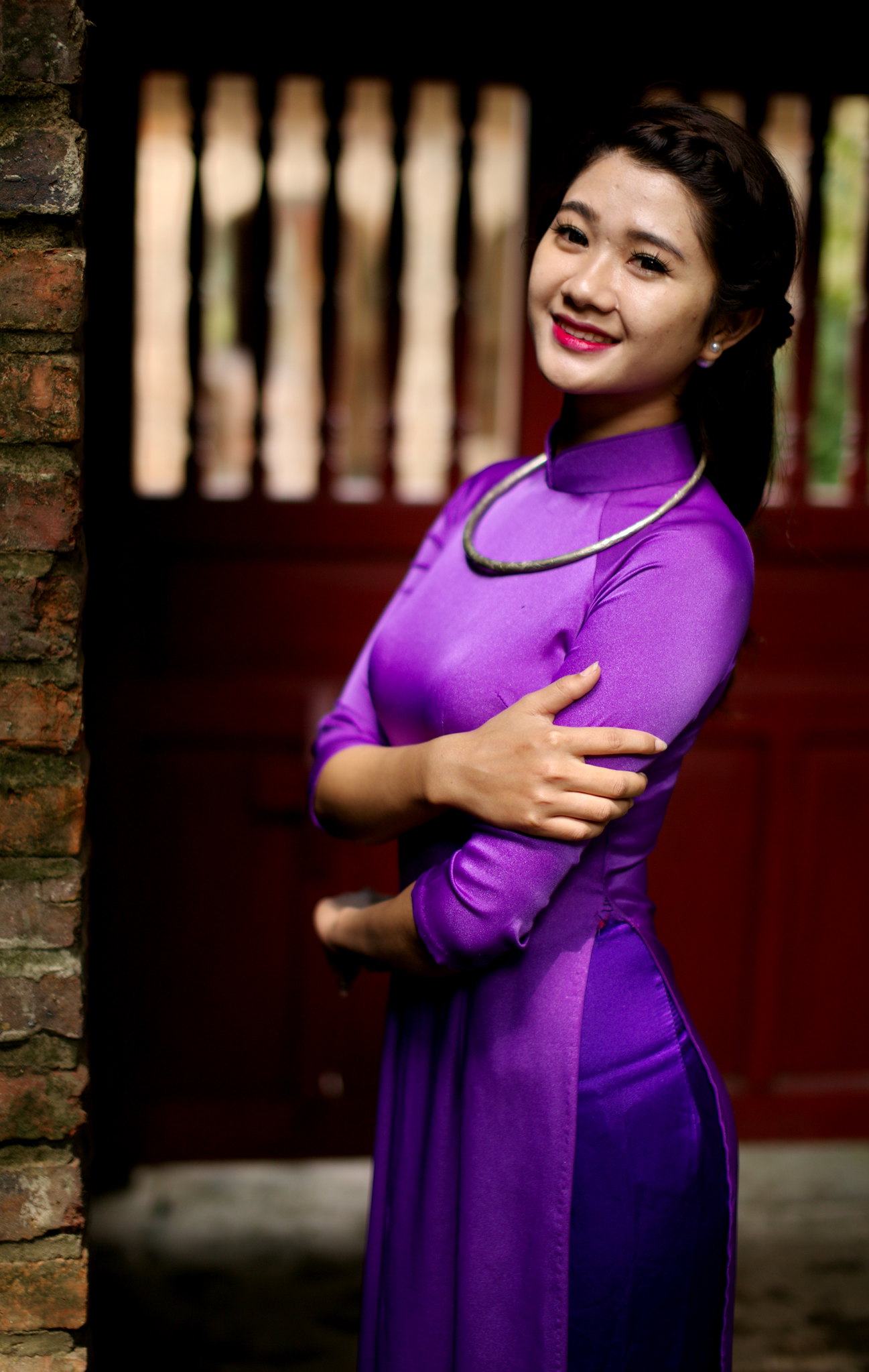 Áo dài tím truyền thống [OH7OID]
