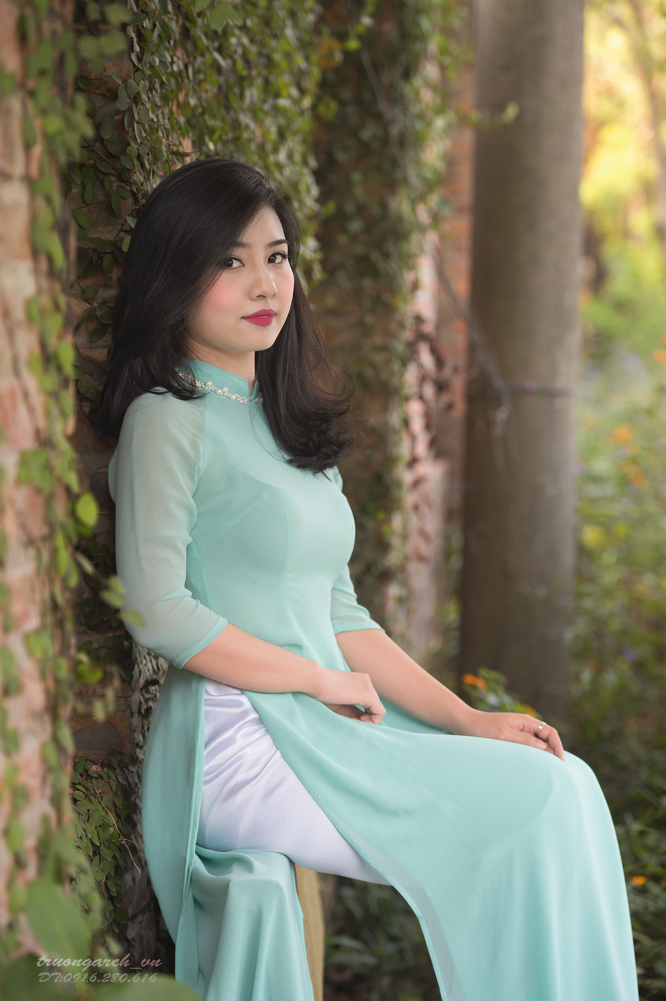 Nét đẹp áo dài áo dài xanh rạng rỡ [9THZ48]