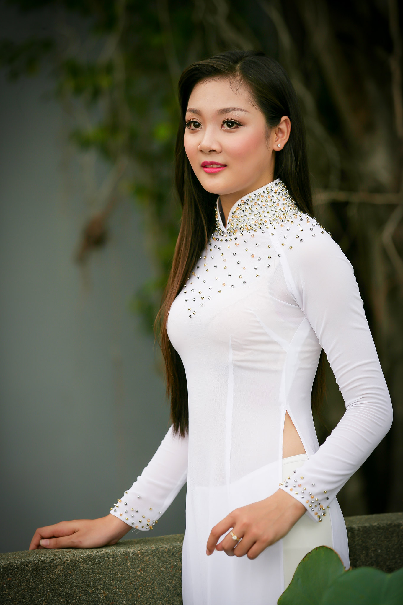 Áo dài trắng áo dài trắng tuyển chọn [FJXBZT]