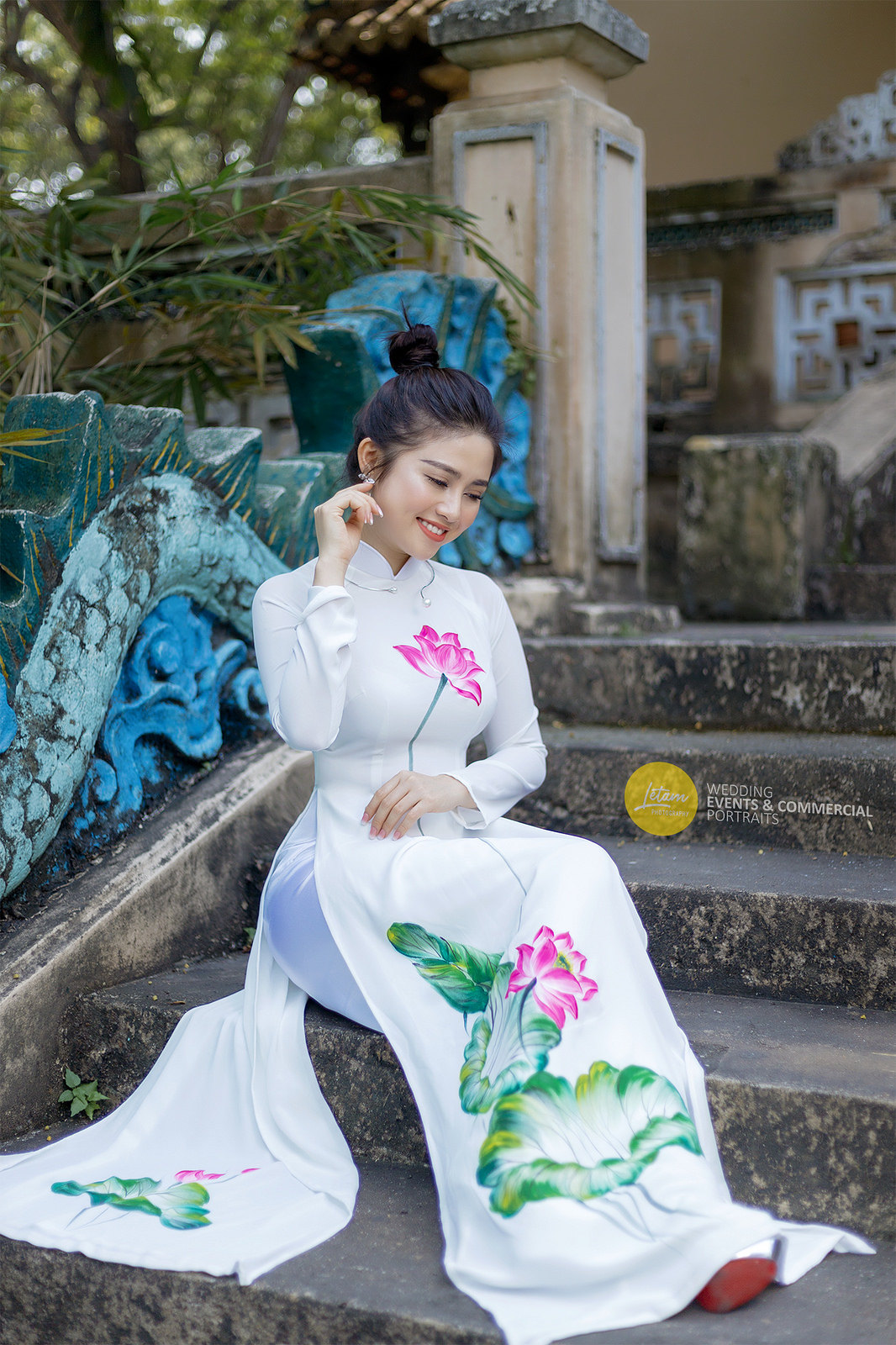 Áo dài trắng bộ ảnh hoài cổ [ZUA1OB]