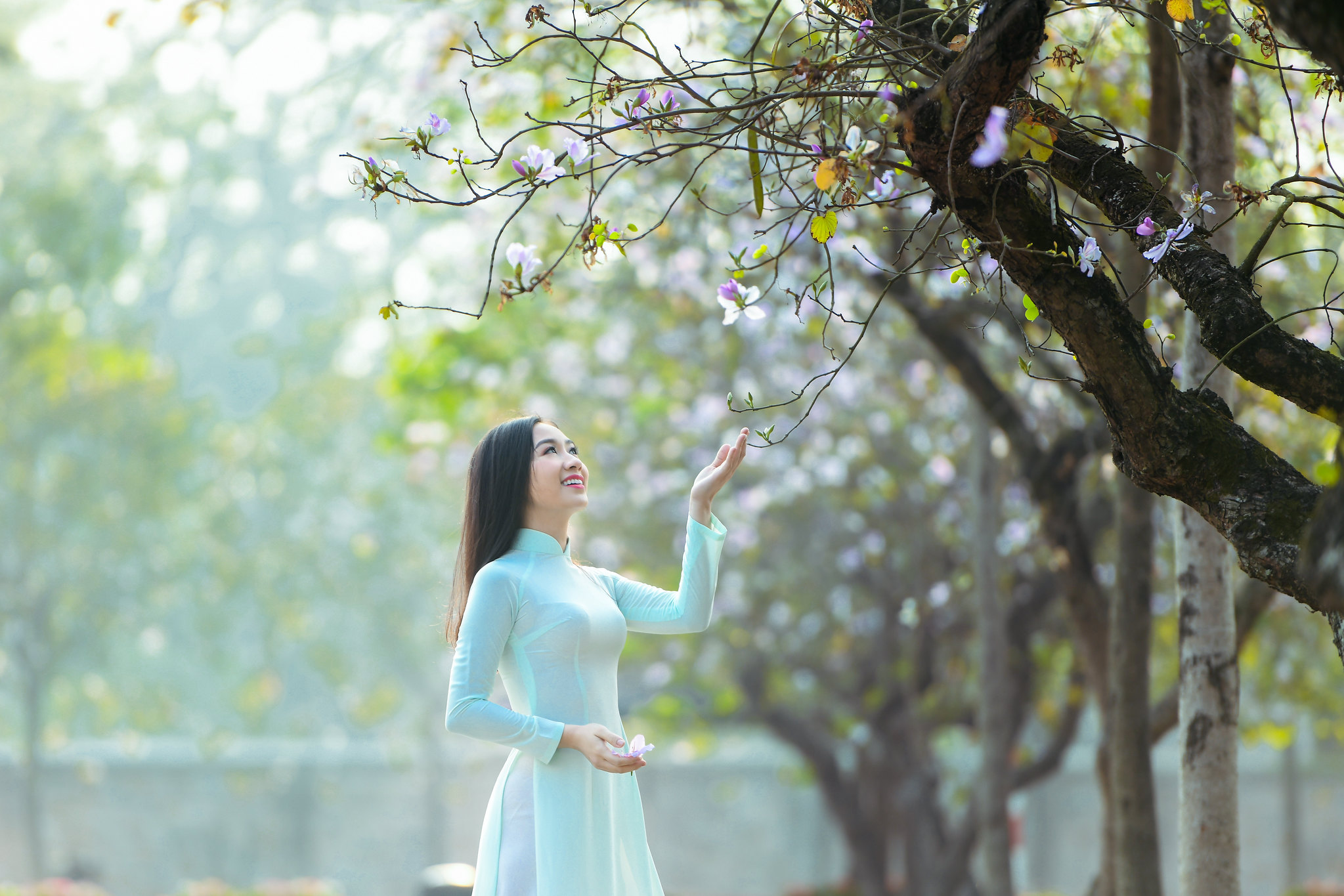 Sang trọng áo dài trắng áo dài trắng [LGQIR4]