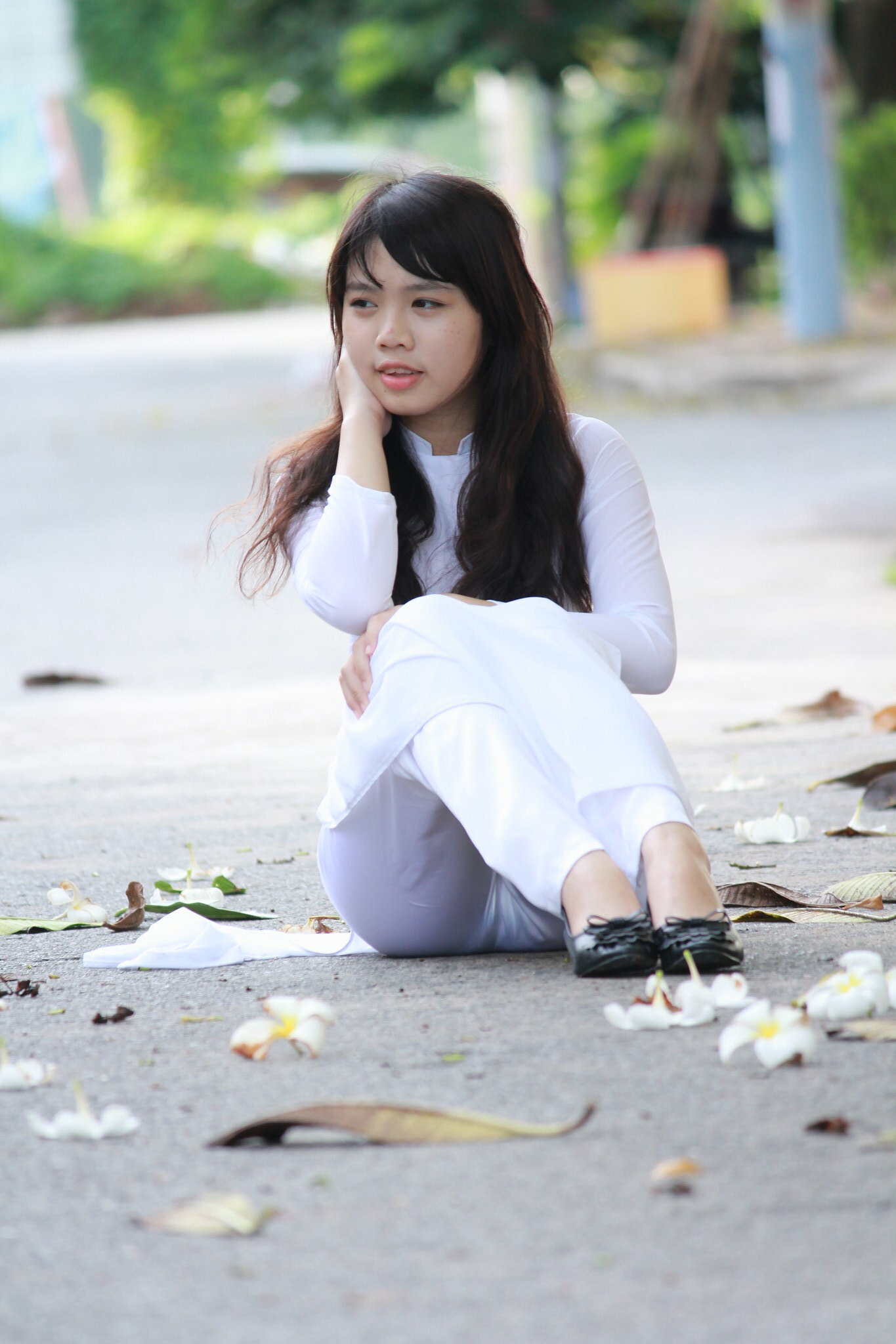Bộ sưu tập áo dài trắng duyên thầm nữ sinh [G6SI9O]