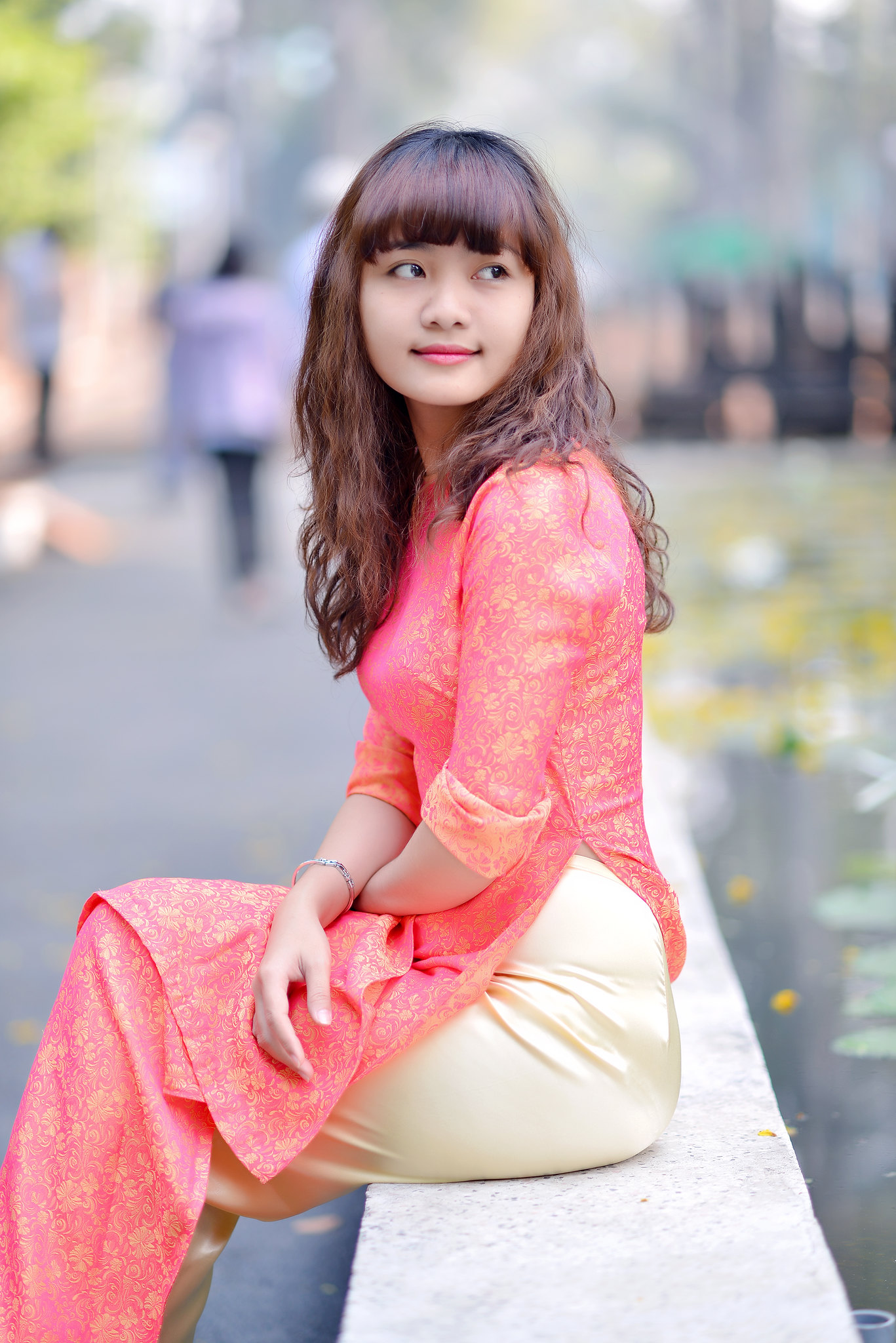 Áo dài đỏ nét đẹp áo dài quý phái [YKYRAK]