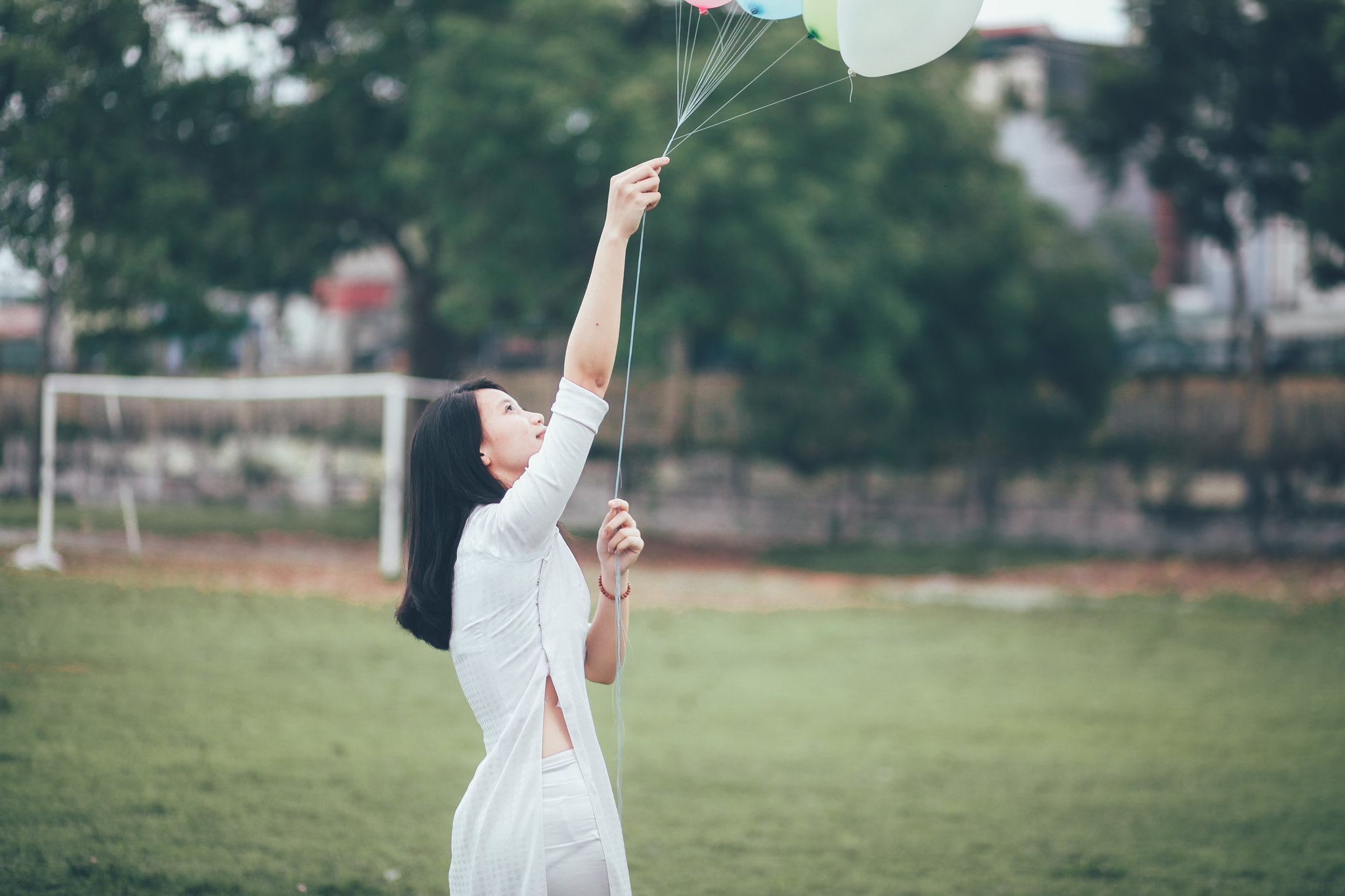 Áo dài trắng truyền thống áo dài trắng [PDIF3E]