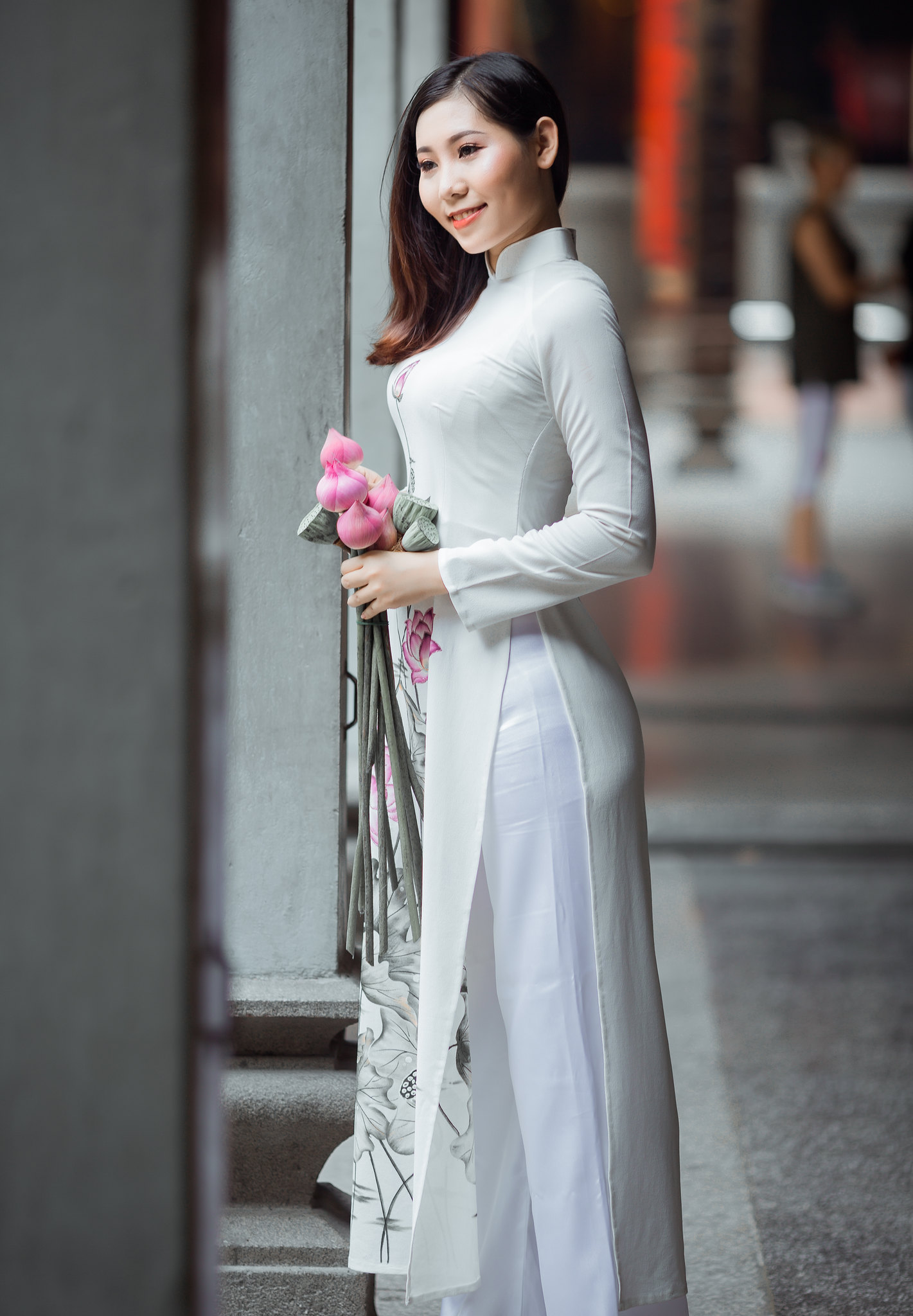 Ảnh nền áo dài trắng nữ tính áo dài trắng [0X8IXC]