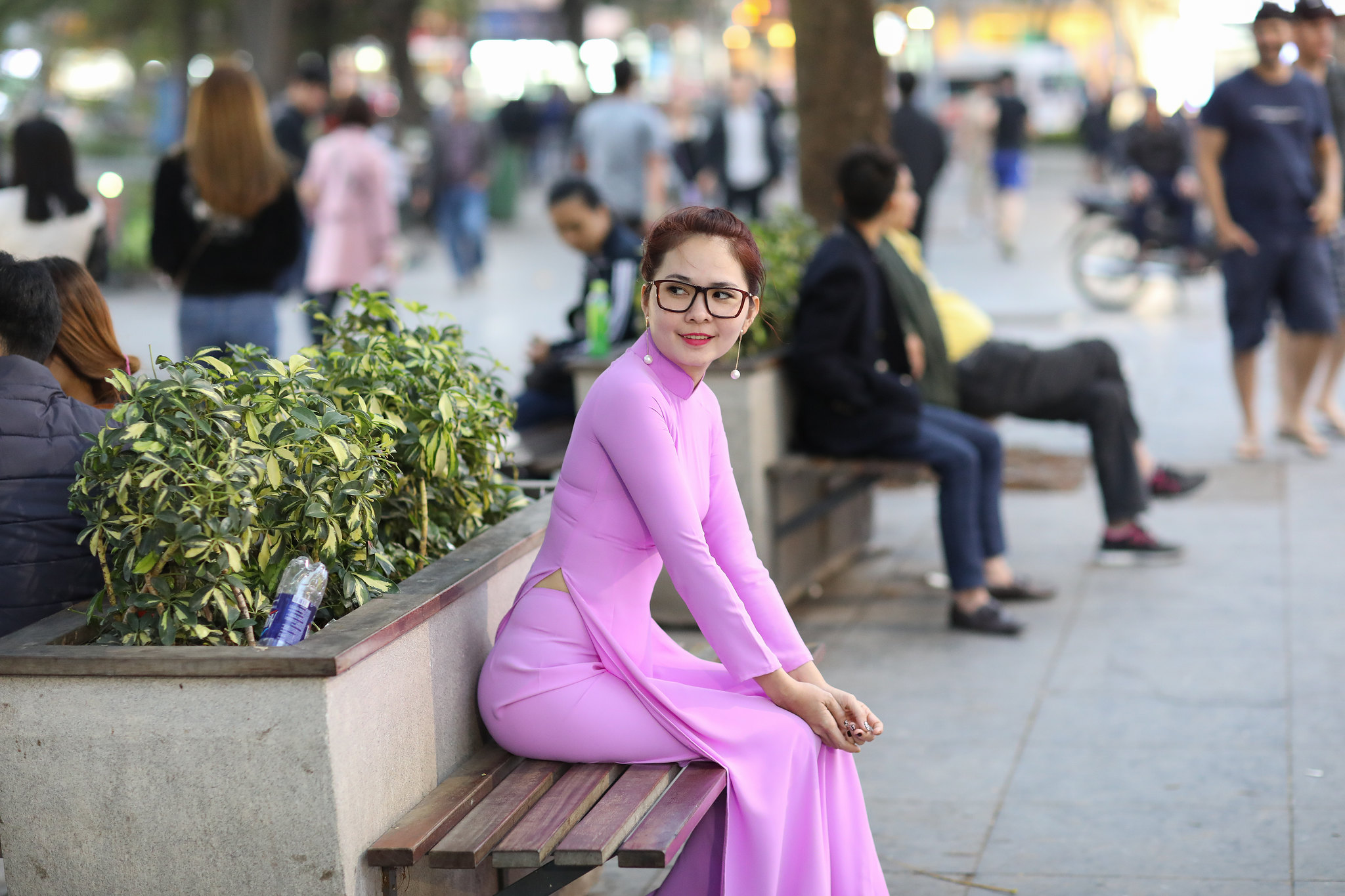 Thướt tha áo dài hồng Yên Du [G5GLEU]