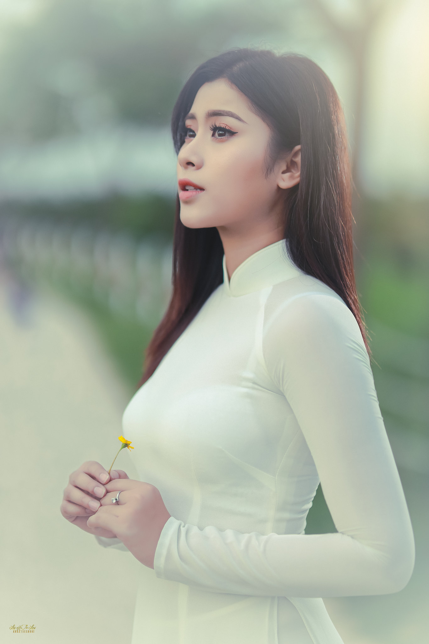 Thiếu nữ áo dài trắng duyên dáng [BMCQSX]