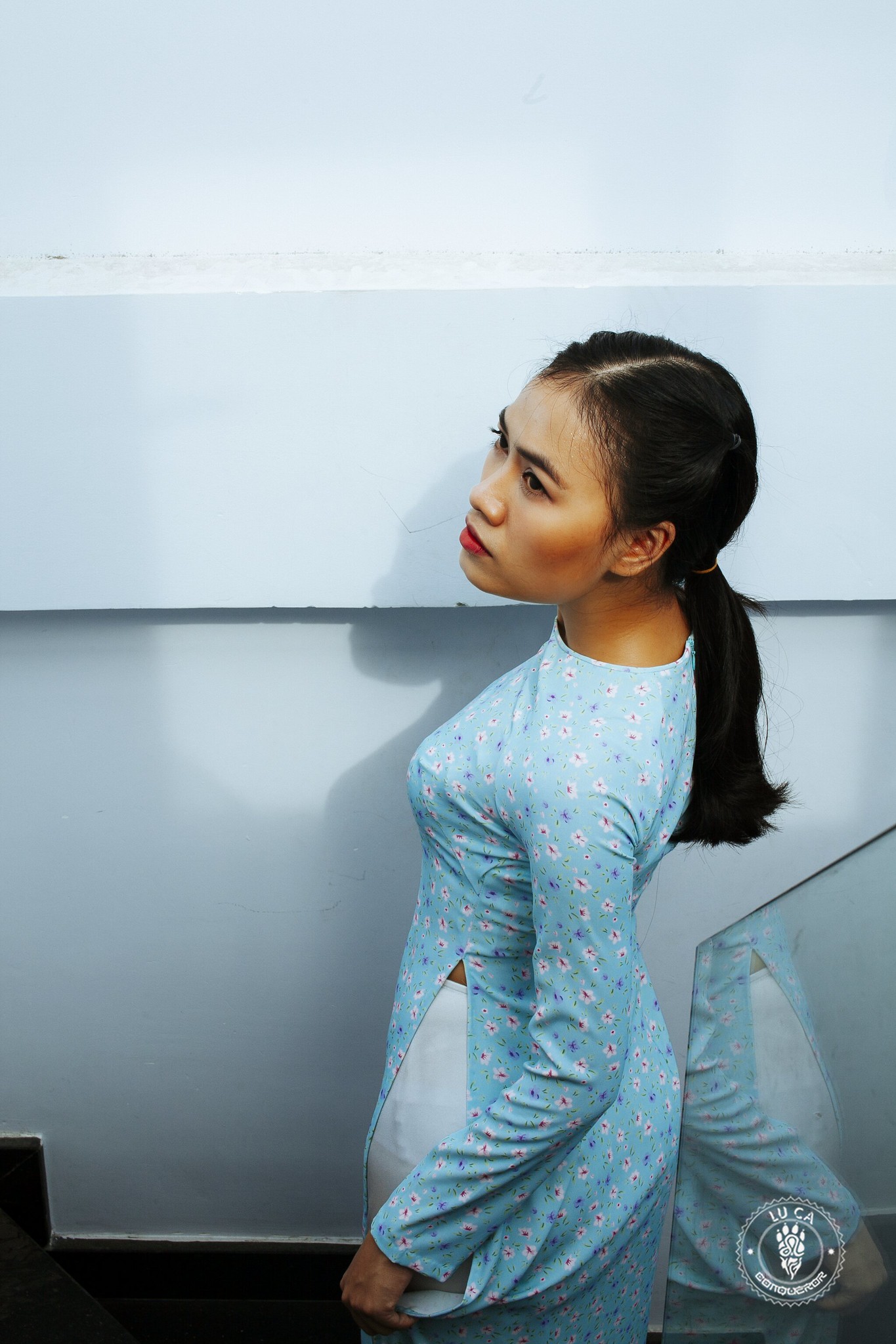 Áo dài xanh áo dài xanh hài hòa [EZZWNL]