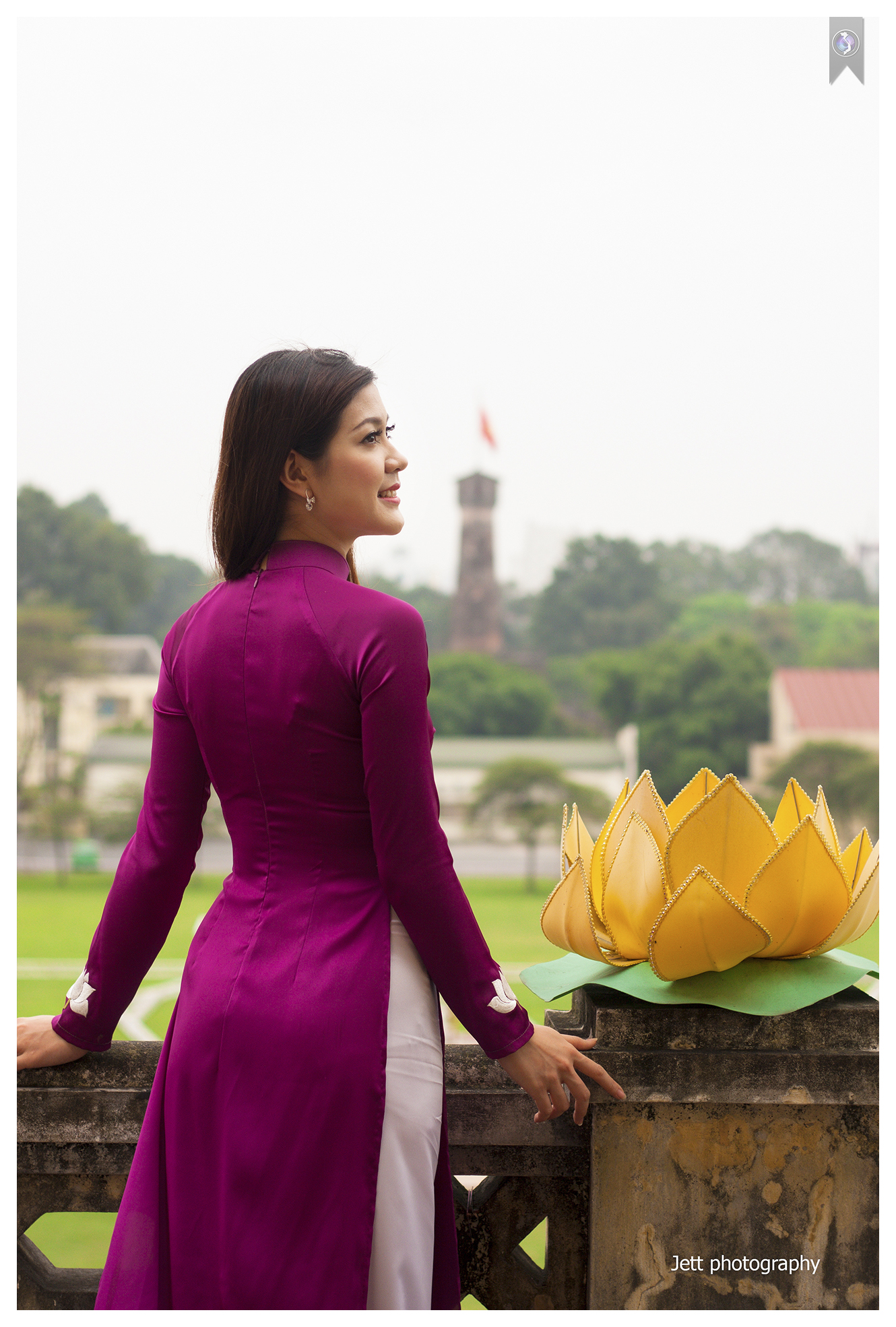 Áo dài đỏ sang trọng áo dài đỏ [OCBSVY]