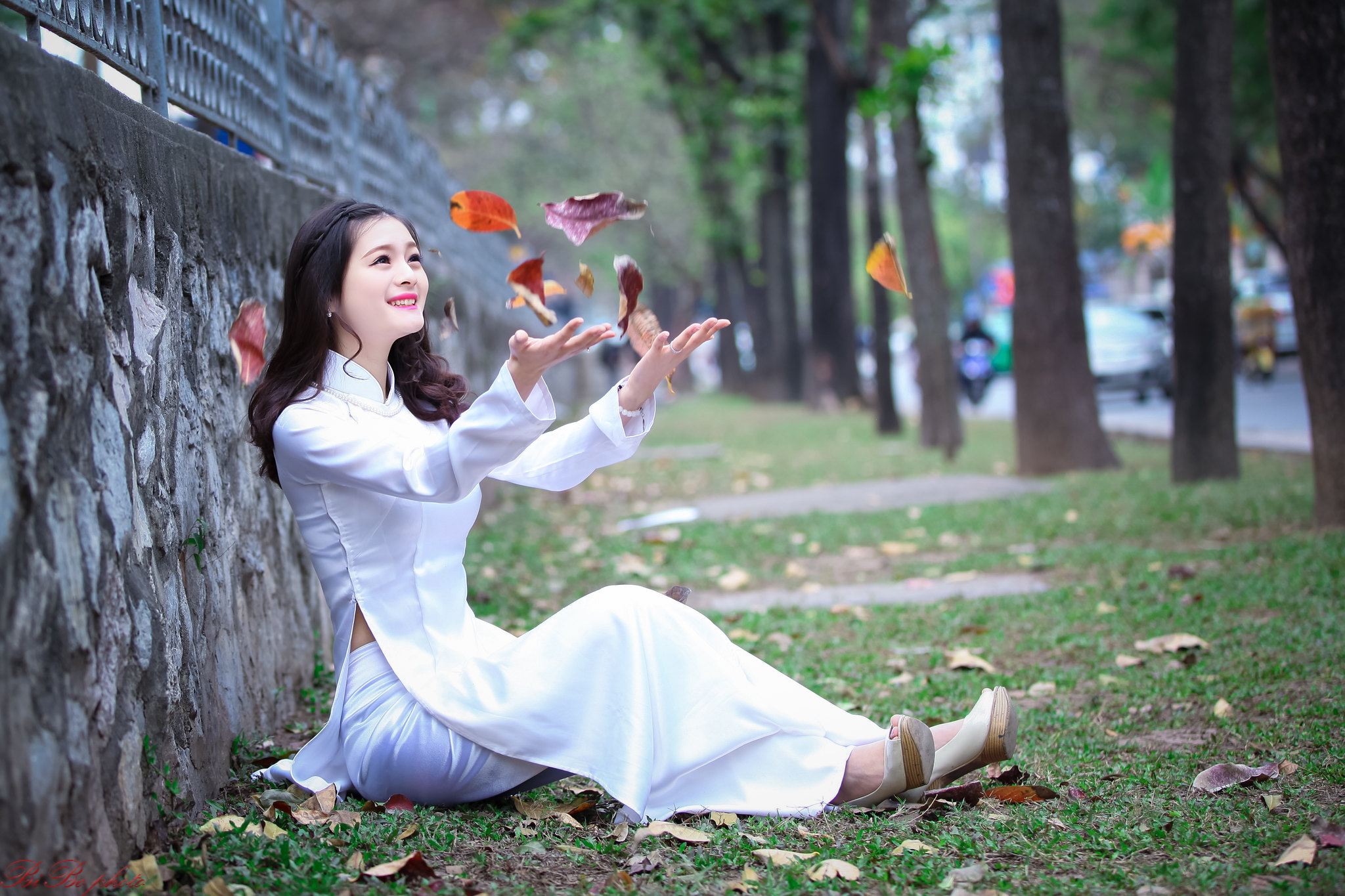 Áo dài trắng áo dài trắng sang trọng [DTPYVB]