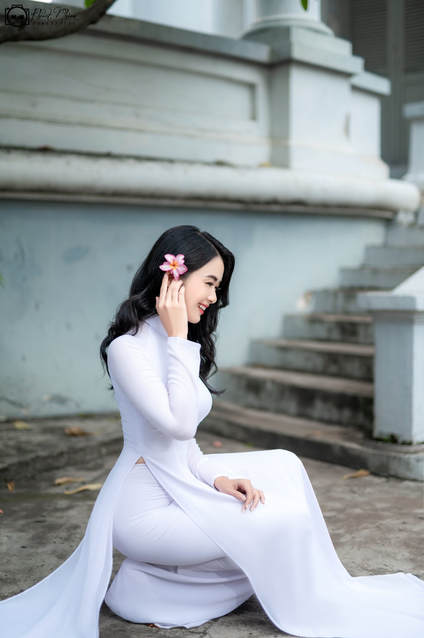 Áo dài trắng truyền thống áo dài trắng nổi bật [0AATJU]