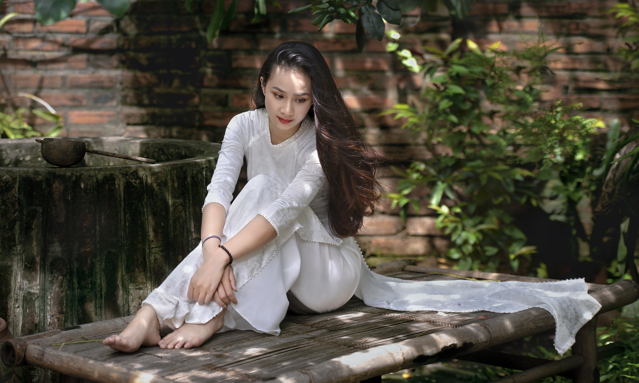 Hình ảnh áo dài trắng hiện đại áo dài trắng [QPDPXY]
