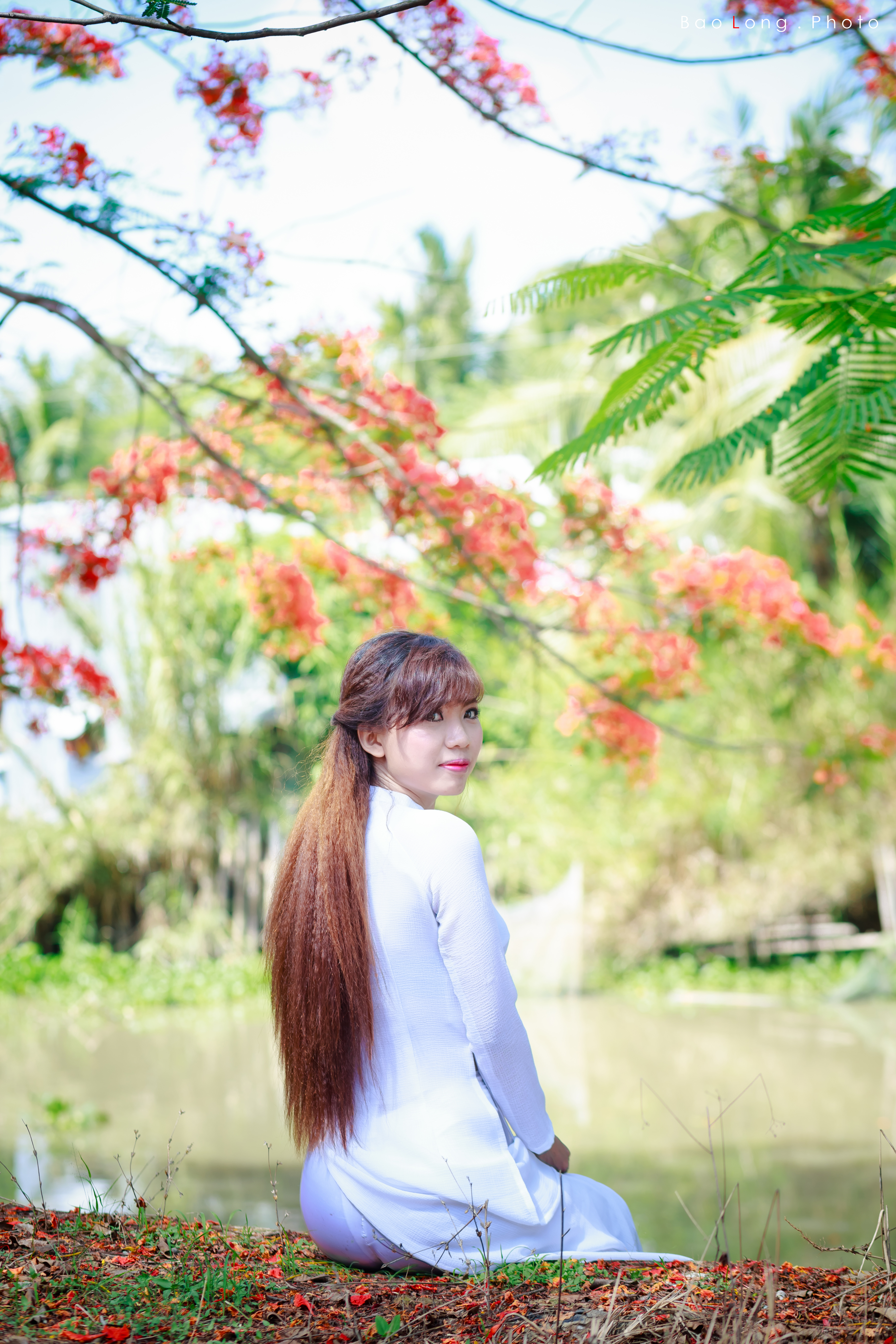 Nữ nhân áo dài trắng truyền thống nữ sinh [BXXF0G]