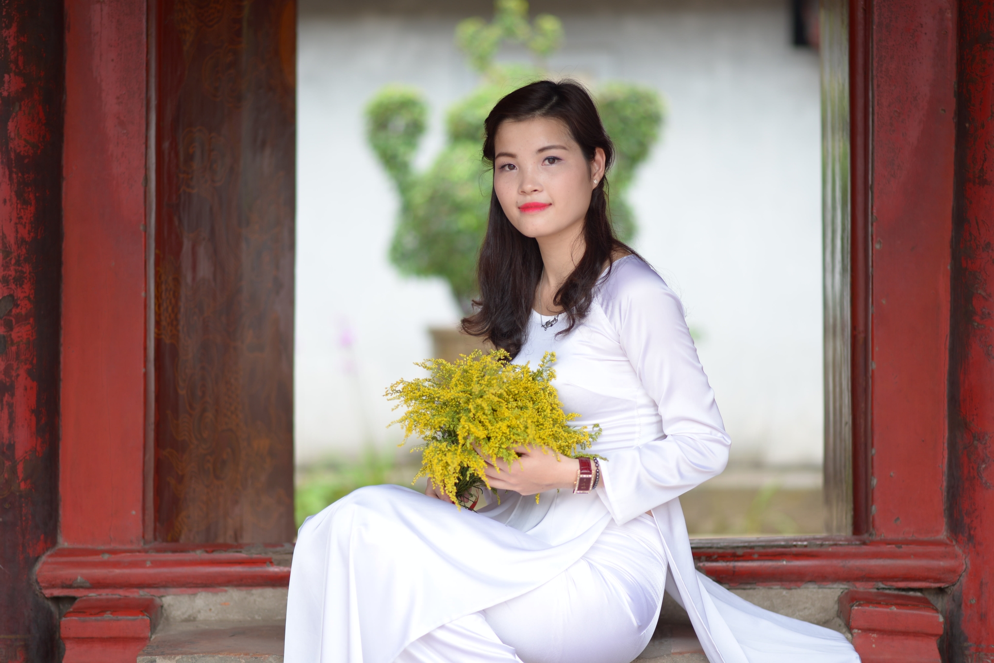 Bộ ảnh áo dài trắng quý phái [CGCQFC]