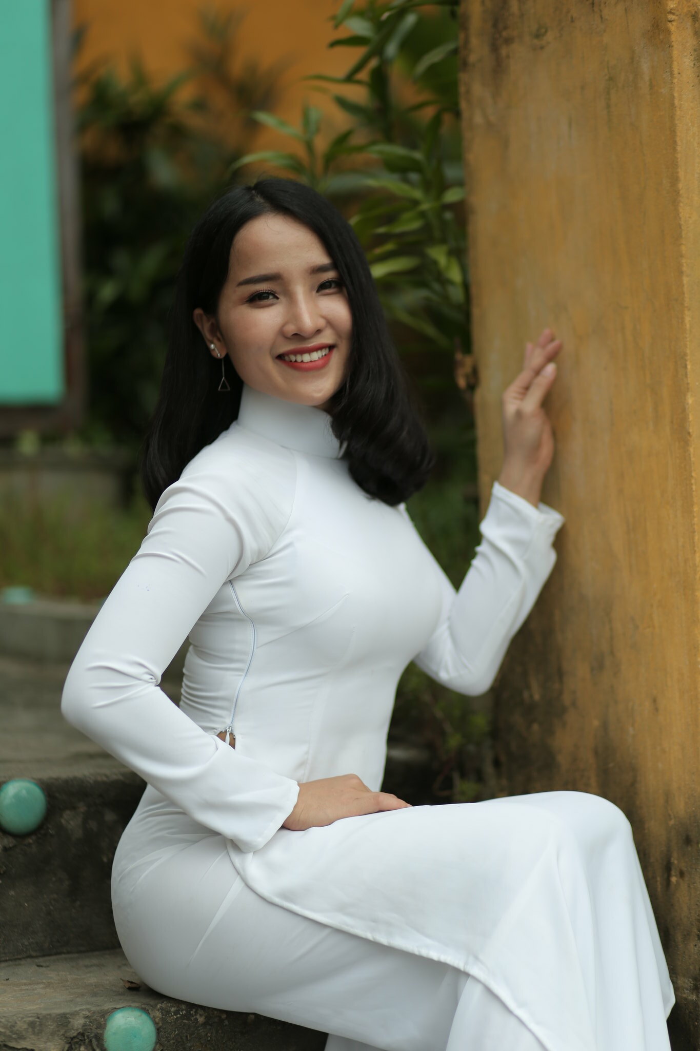Áo dài trắng hoài cổ [4CEXSU]