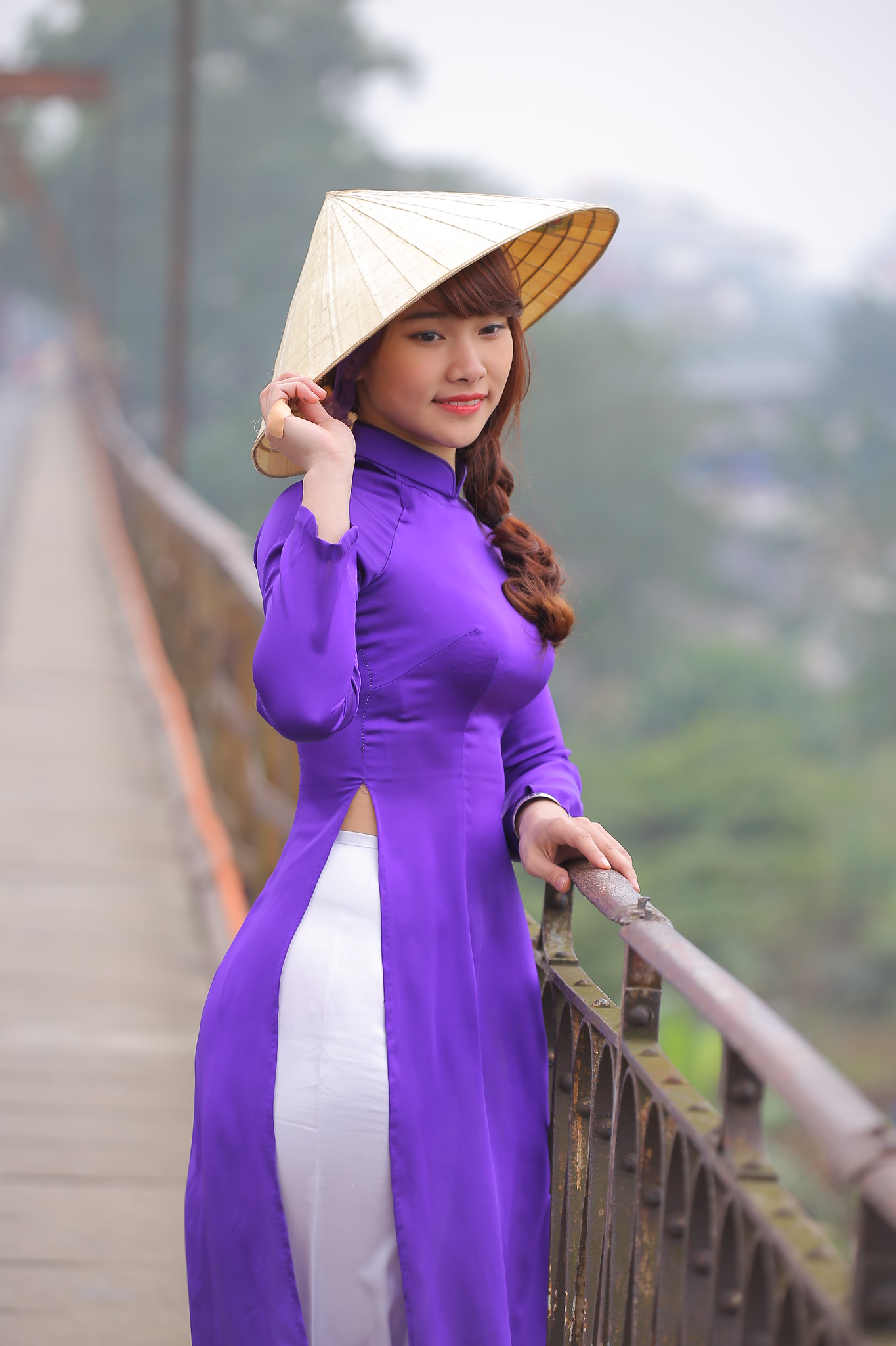 Nét đẹp áo dài áo dài tím ấn tượng áo dài tím [6APAUN]