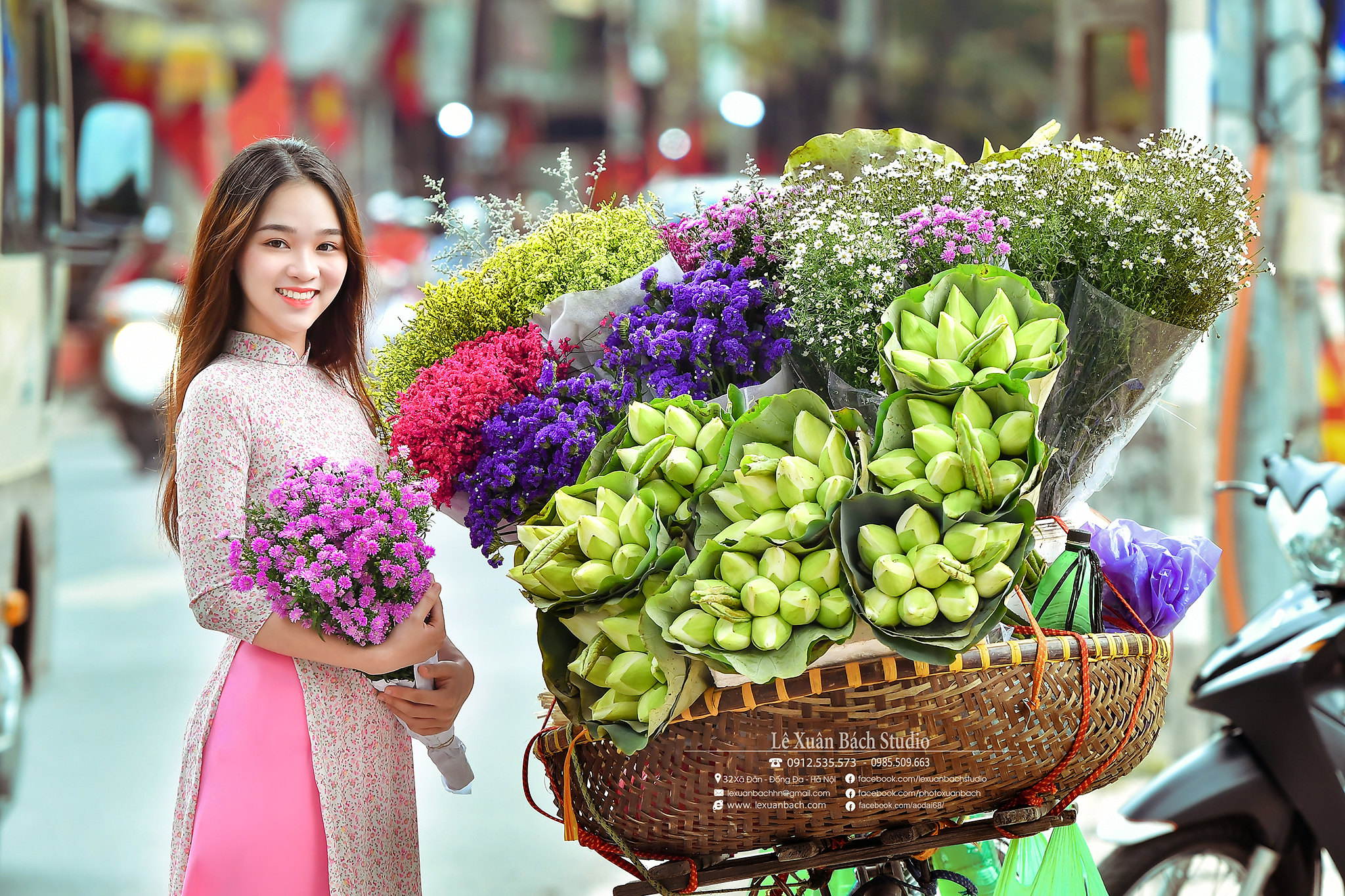 Áo dài trắng hoa tinh khôi [WSAJE9]