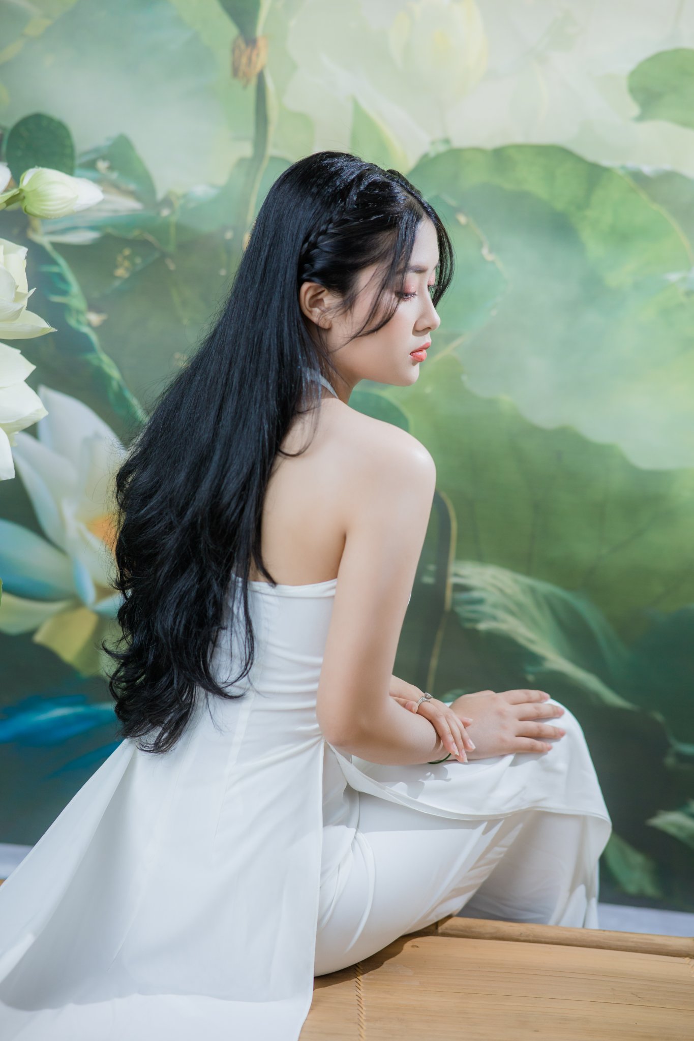 Áo dài trắng vẻ đẹp áo dài áo dài trắng yêu kiều [XXBS9K]