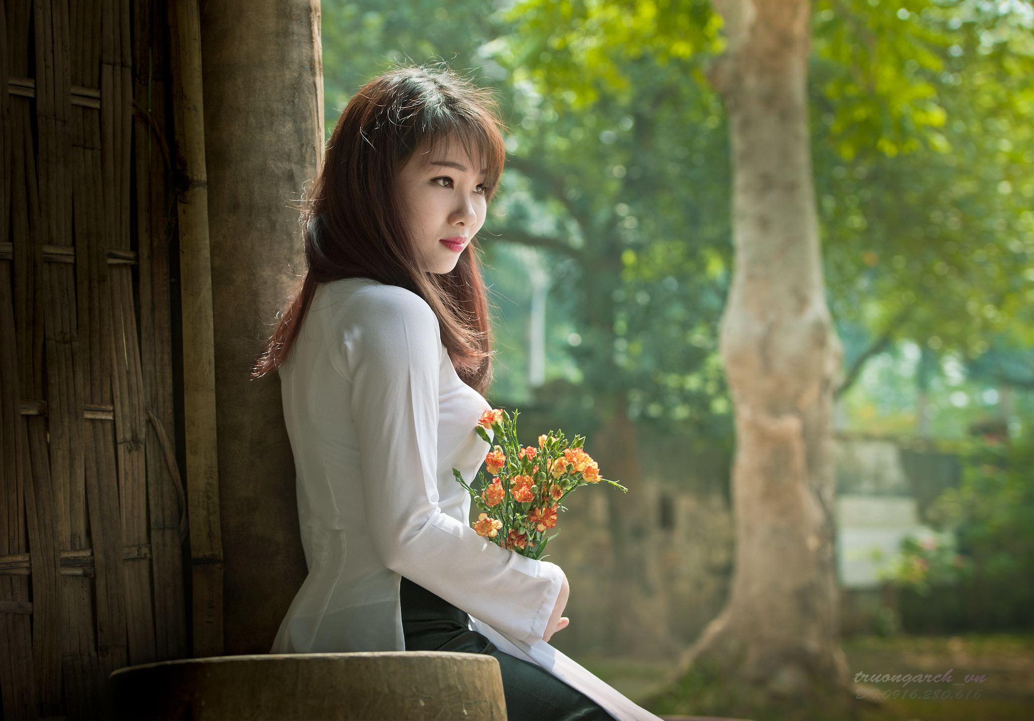 Áo dài trắng áo dài trắng đằm thắm [W6CFRO]