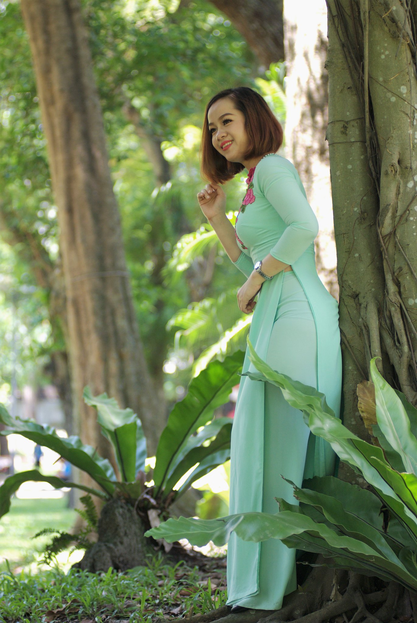Áo dài trắng áo dài trắng hoài cổ [XM8OQD]