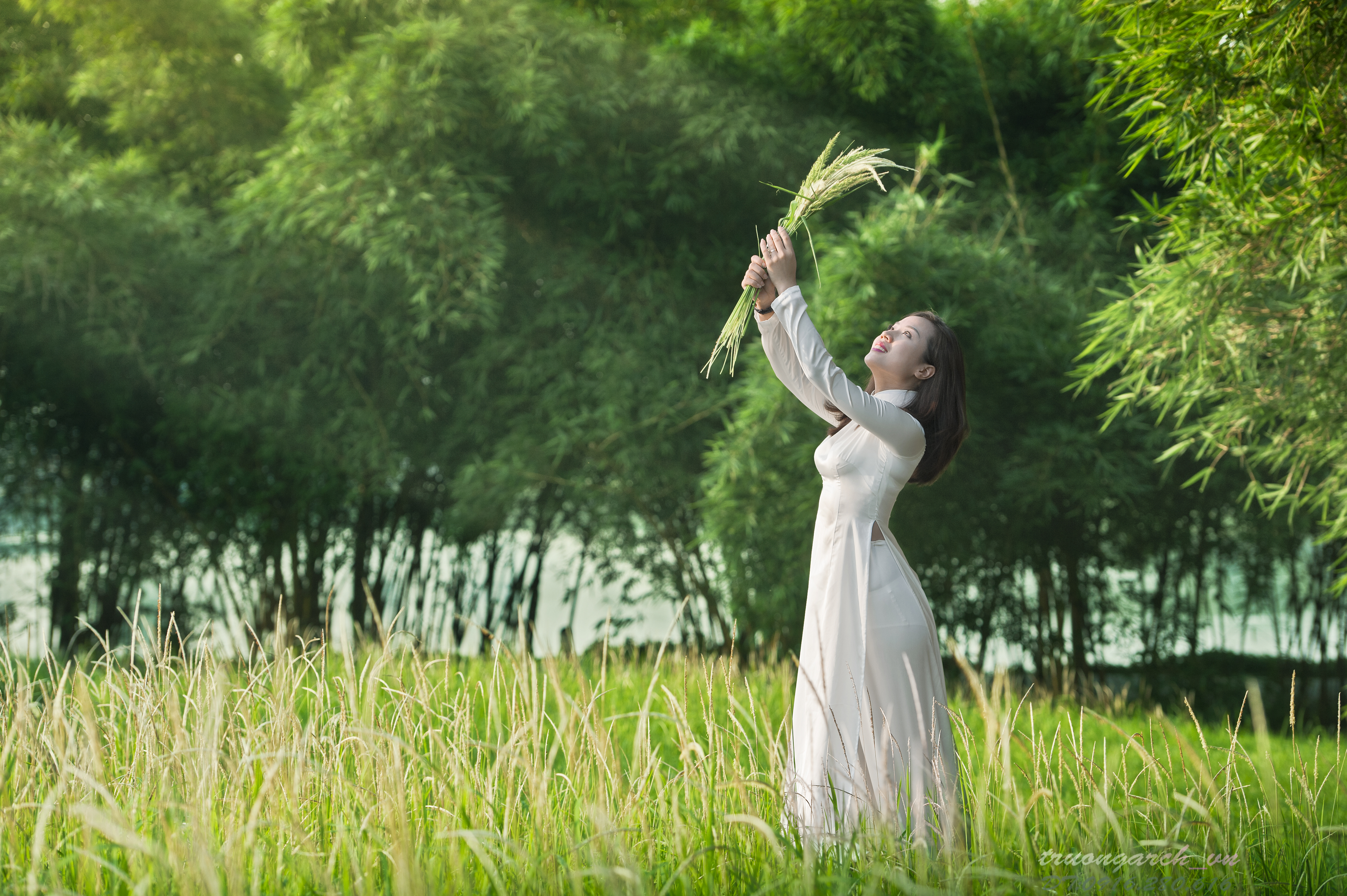 Áo dài trắng hoa yêu kiều [JYGTN4]