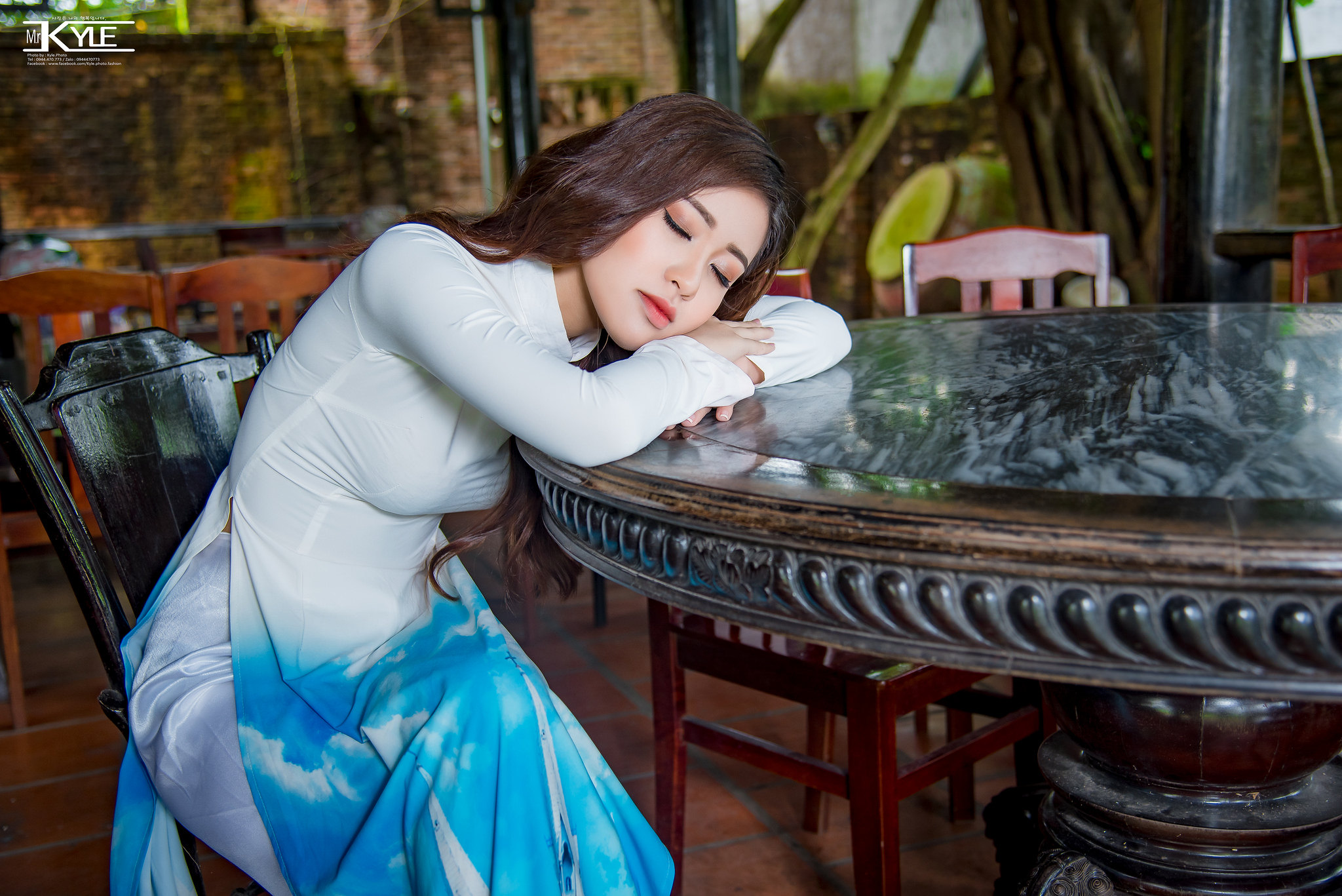 Áo dài trắng thiếu nữ sang trọng [YWIMNQ]
