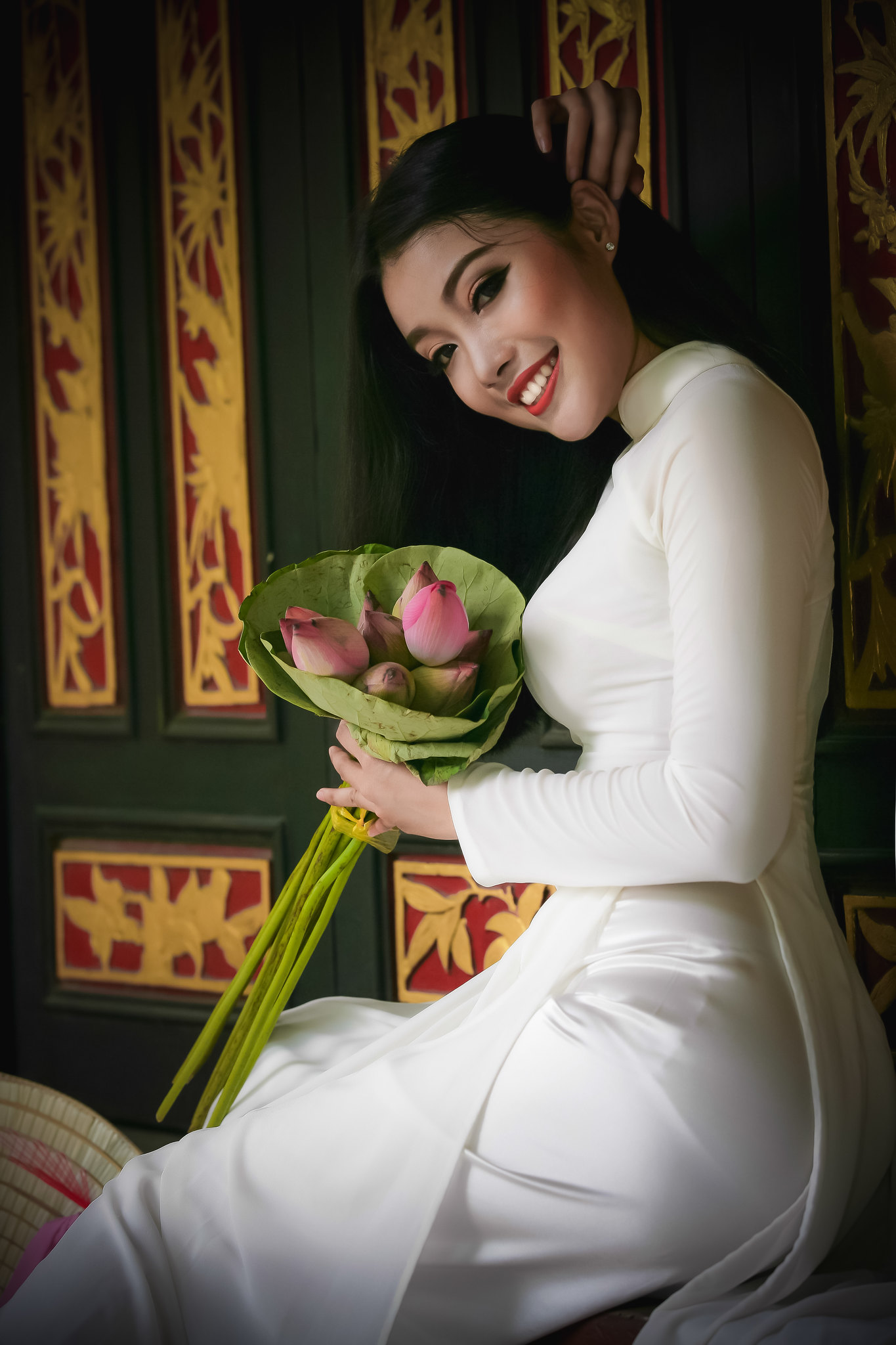 Yêu kiều áo dài trắng áo dài trắng [W4YFGR]