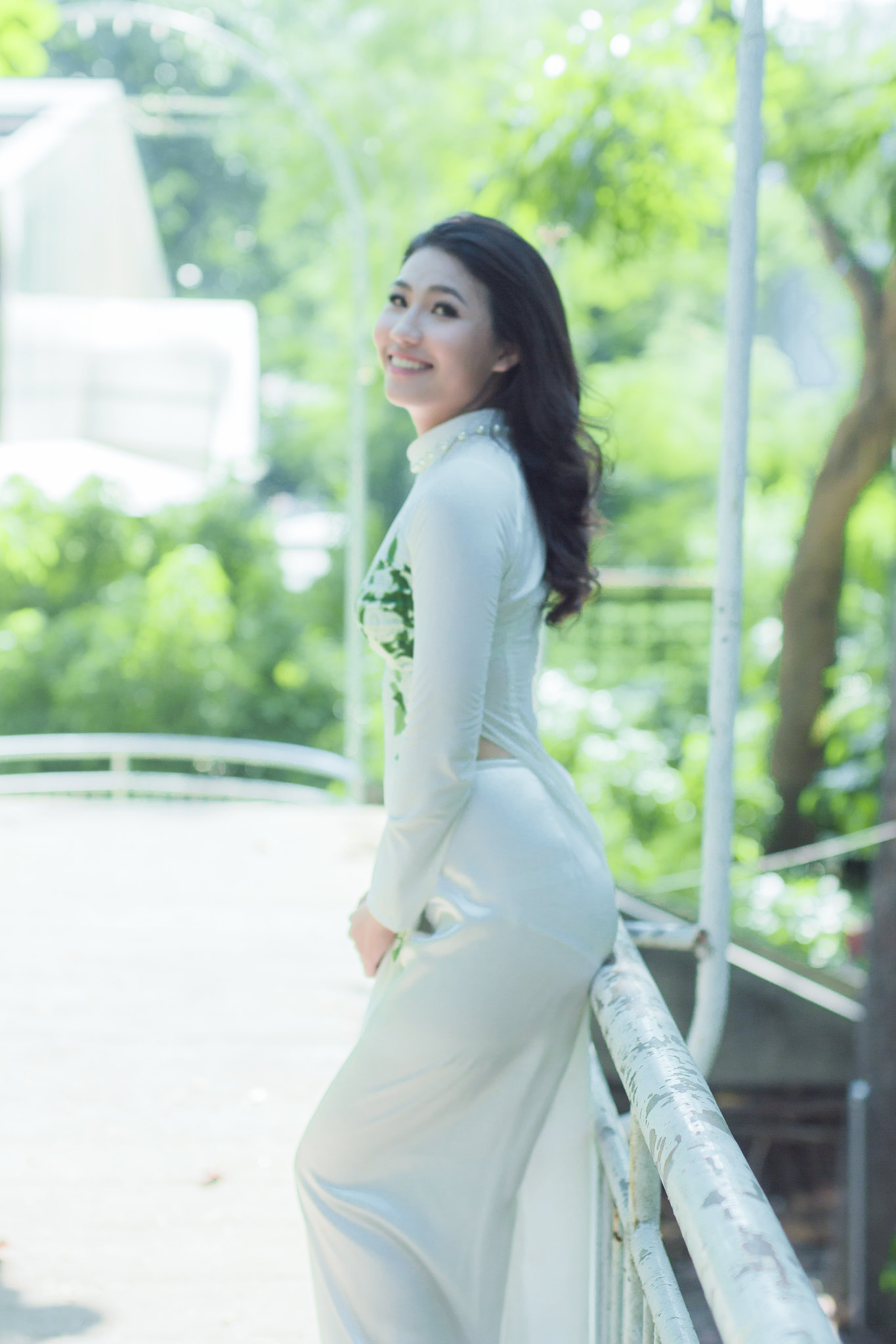 Áo dài trắng nền nã áo dài trắng [WM5680]