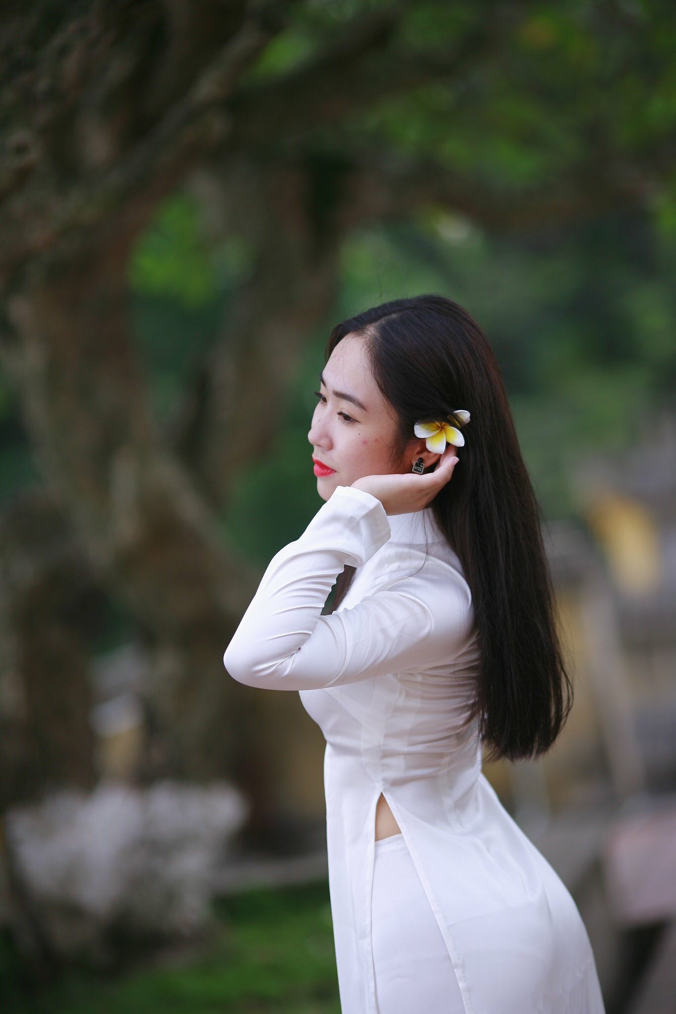 Áo dài trắng thiếu nữ nền nã [BS6WWN]