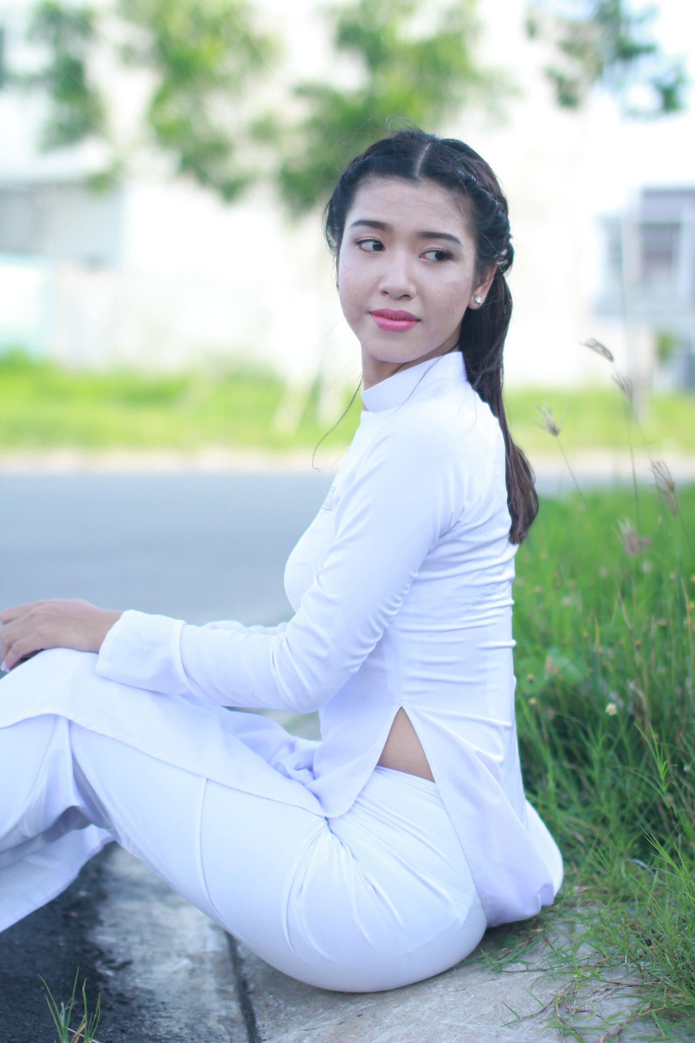 Áo dài trắng nữ nhân áo dài trắng cuốn hút [G5H0IX]