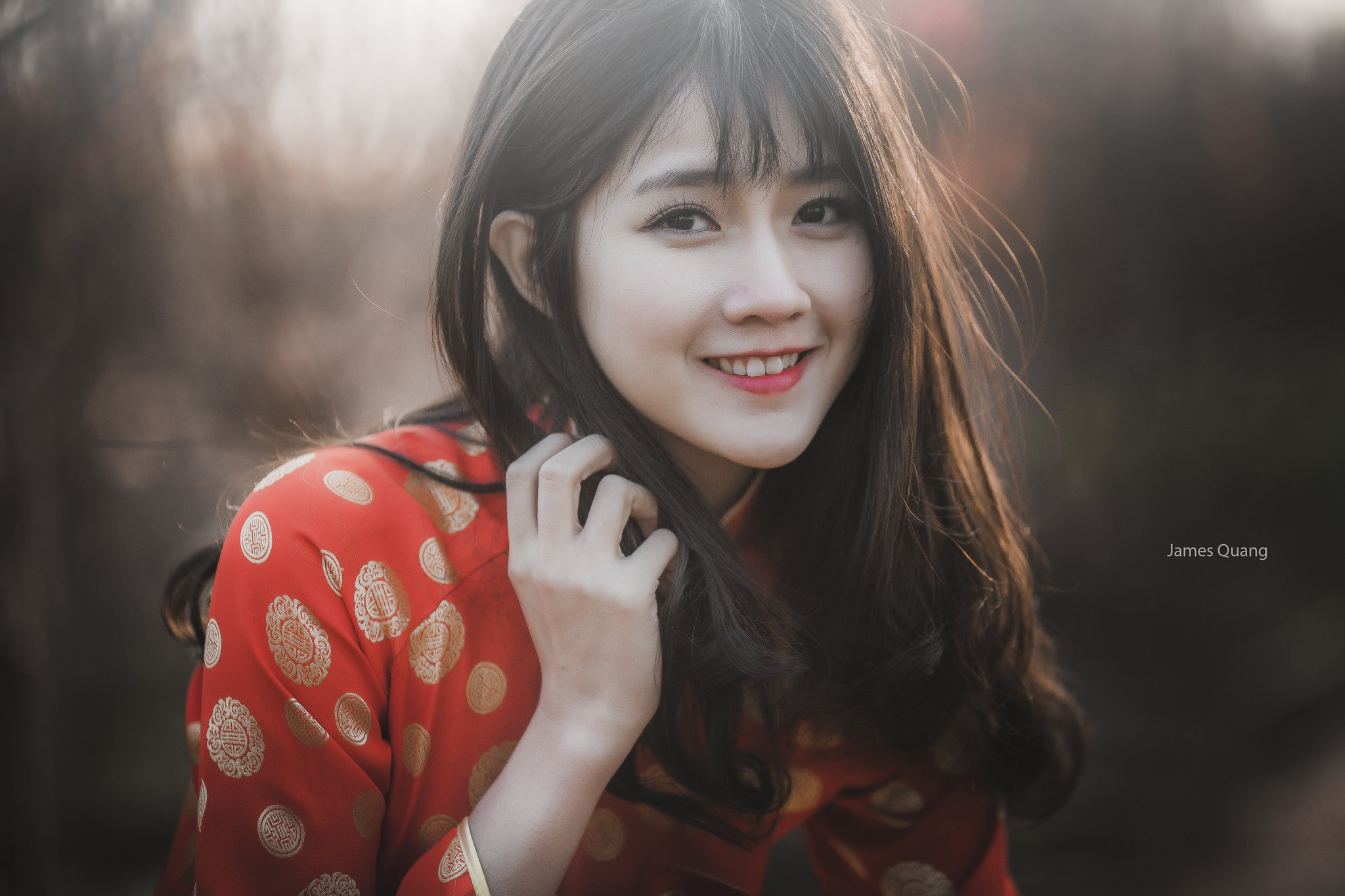 Áo dài đỏ nét Việt [PQVXKU]
