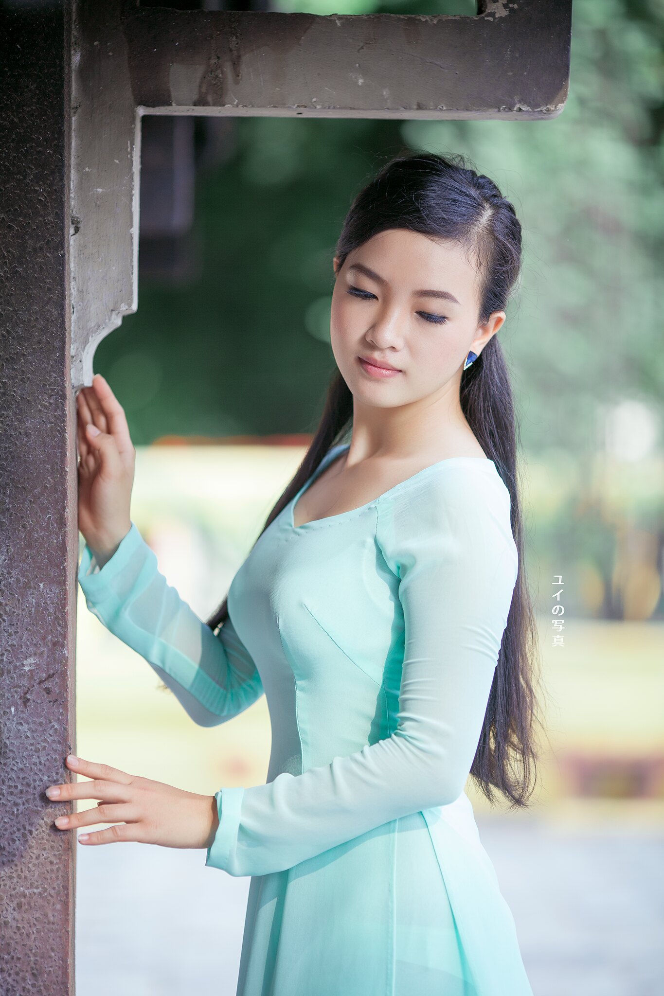 Ảnh nền áo dài xanh thanh lịch áo dài xanh [ZECGW8]