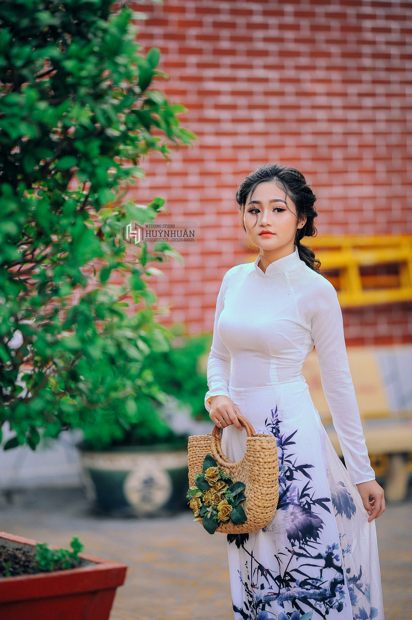 Áo dài trắng đằm thắm áo dài trắng [HJYIAU]