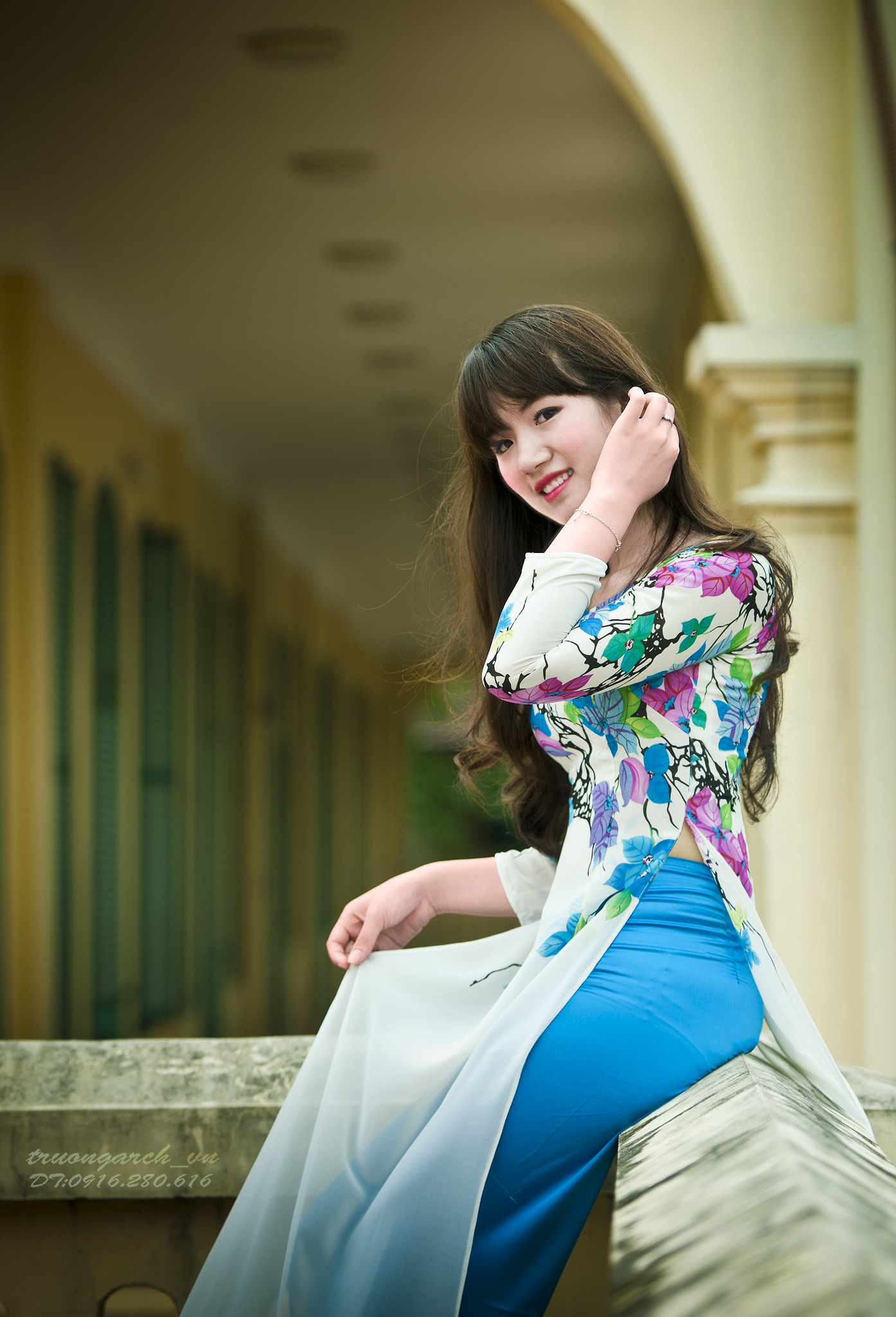 Áo dài họa tiết thanh lịch [WWMATY]