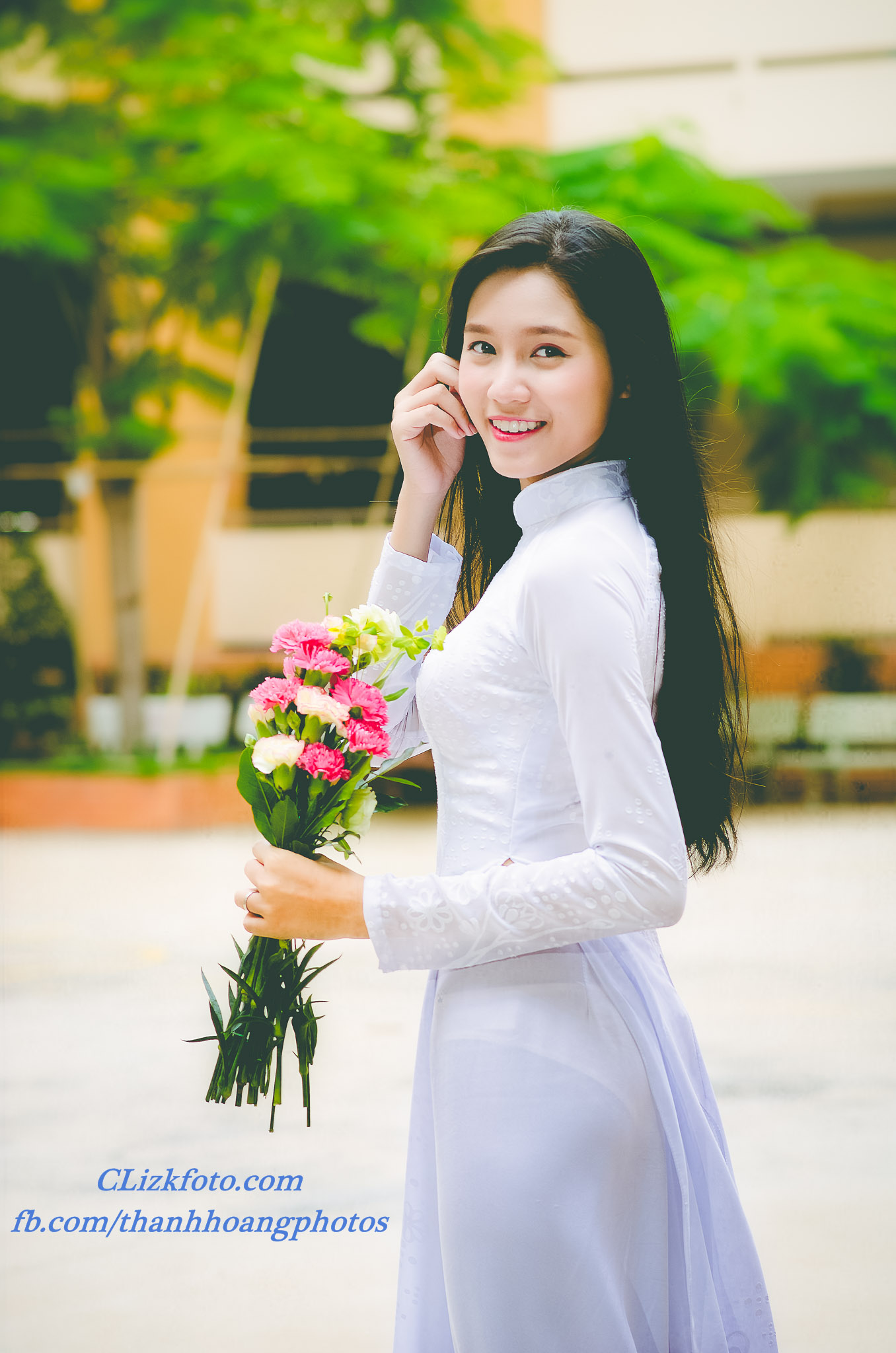 Áo dài trắng đằm thắm nữ sinh [4G3WQX]