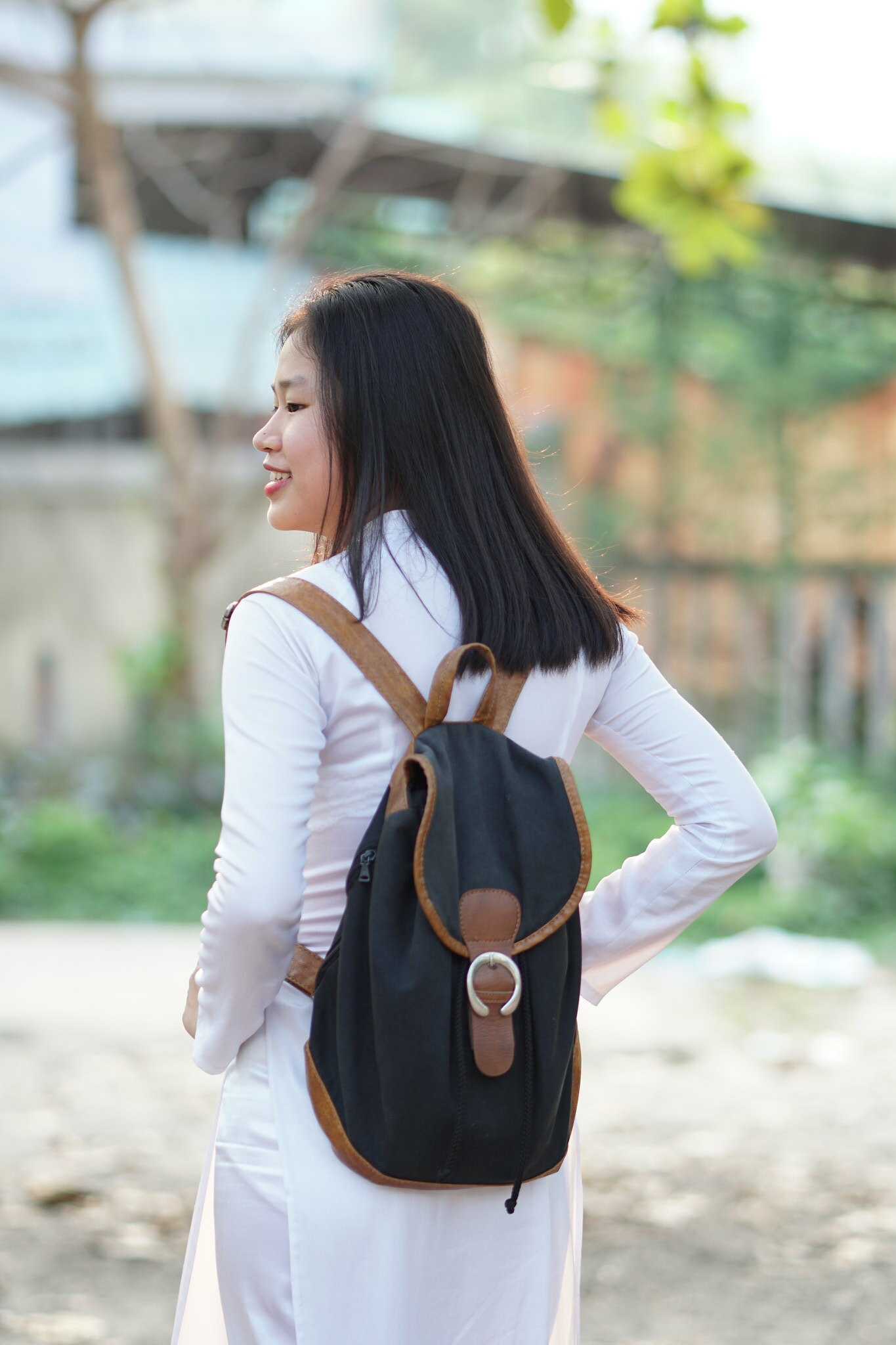 Áo dài trắng girl xinh nữ sinh dịu dàng [1PL1JU]