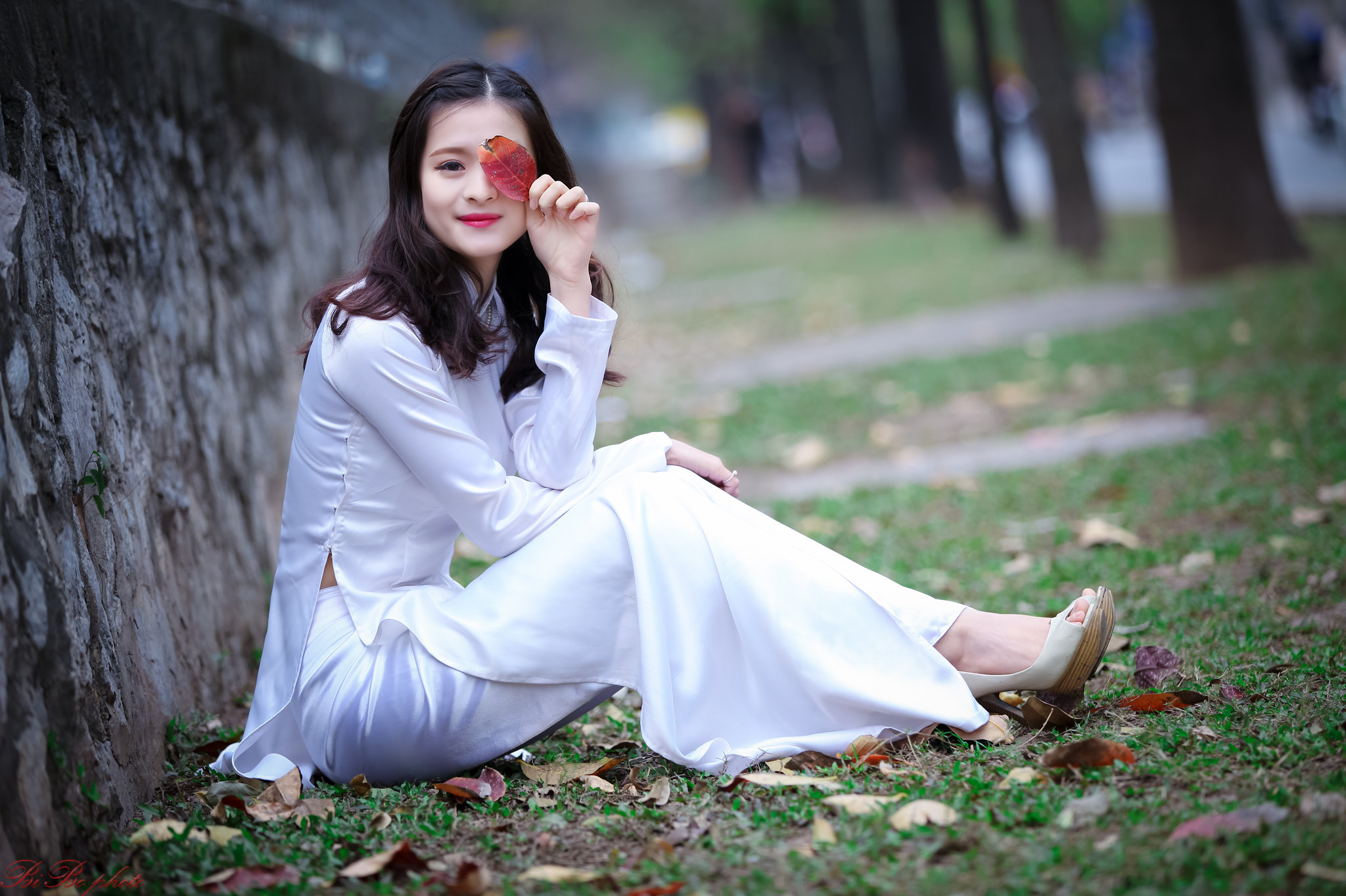 Tinh khôi áo dài trắng áo dài trắng [NSAI0V]