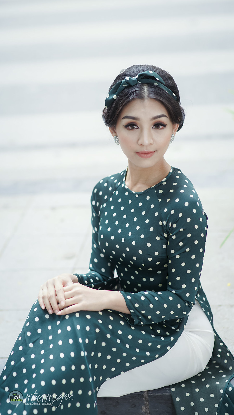 Áo dài xanh thanh thoát [LM2CKY]