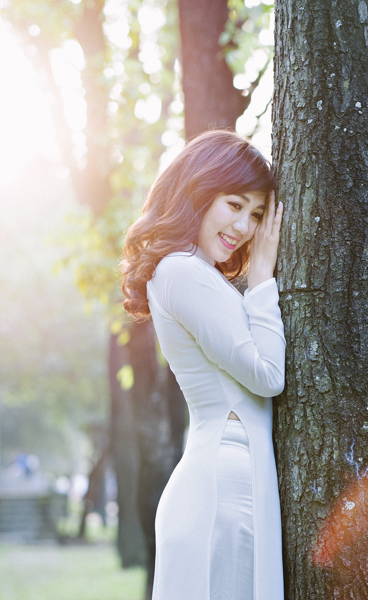 Áo dài trắng thanh nhã [HZ5V2B]