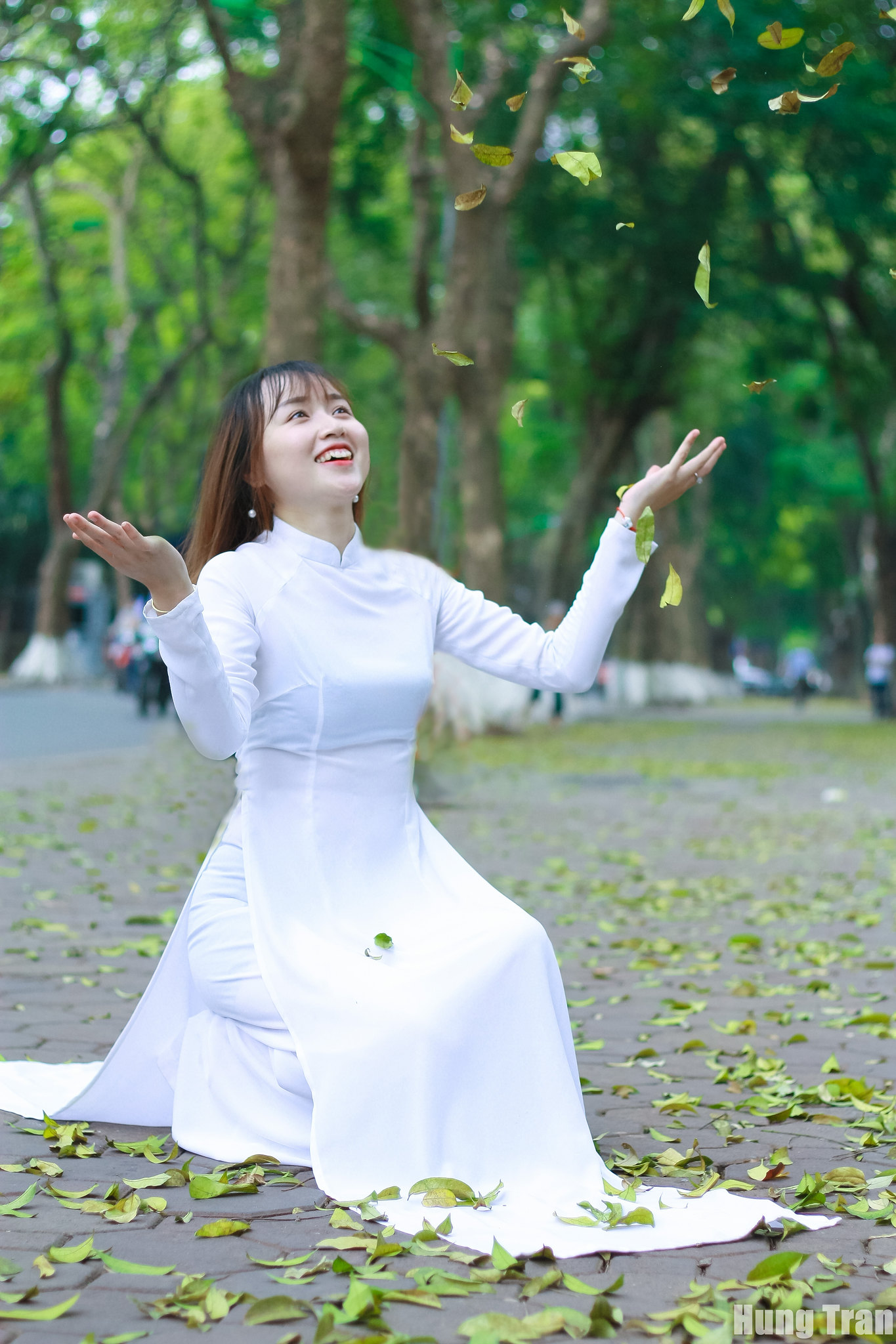 Áo dài trắng áo dài trắng nữ tính [9INDAZ]