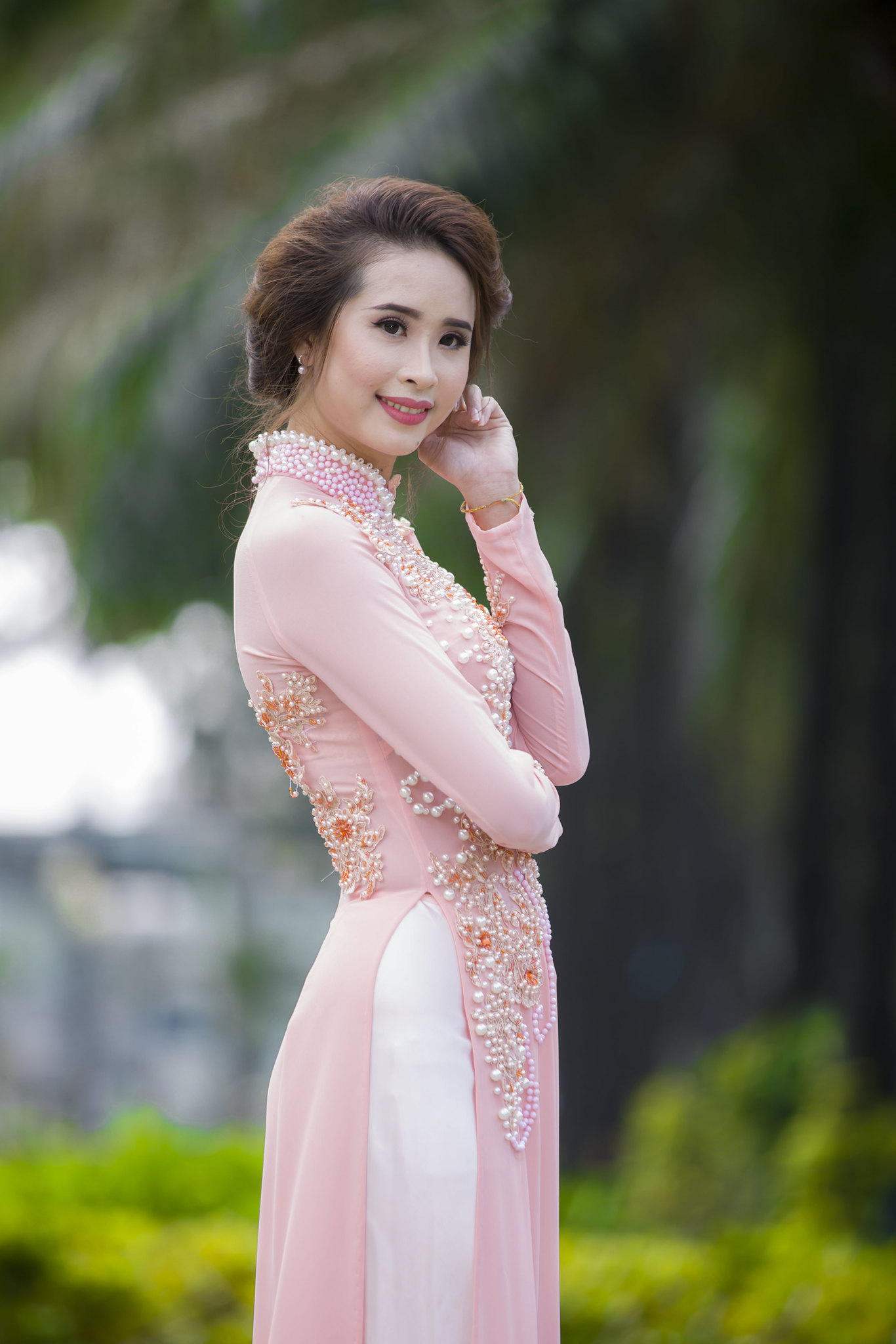 Áo dài hồng thanh xuân [TK4EOL]