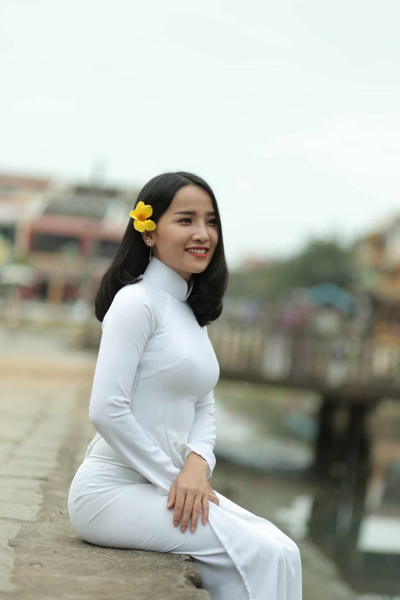 Áo dài trắng nuột truyền thống [6NHDPB]