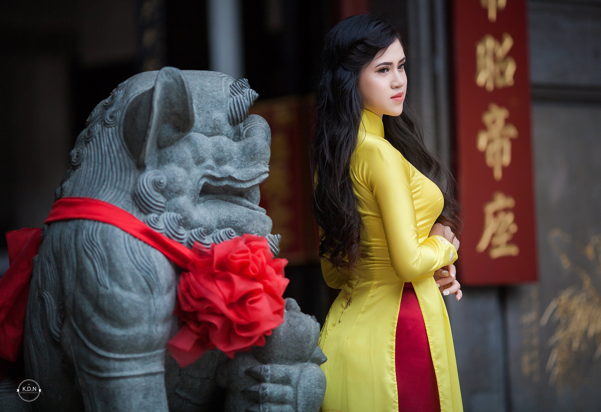 Áo dài vàng áo dài vàng mong manh [55KISM]